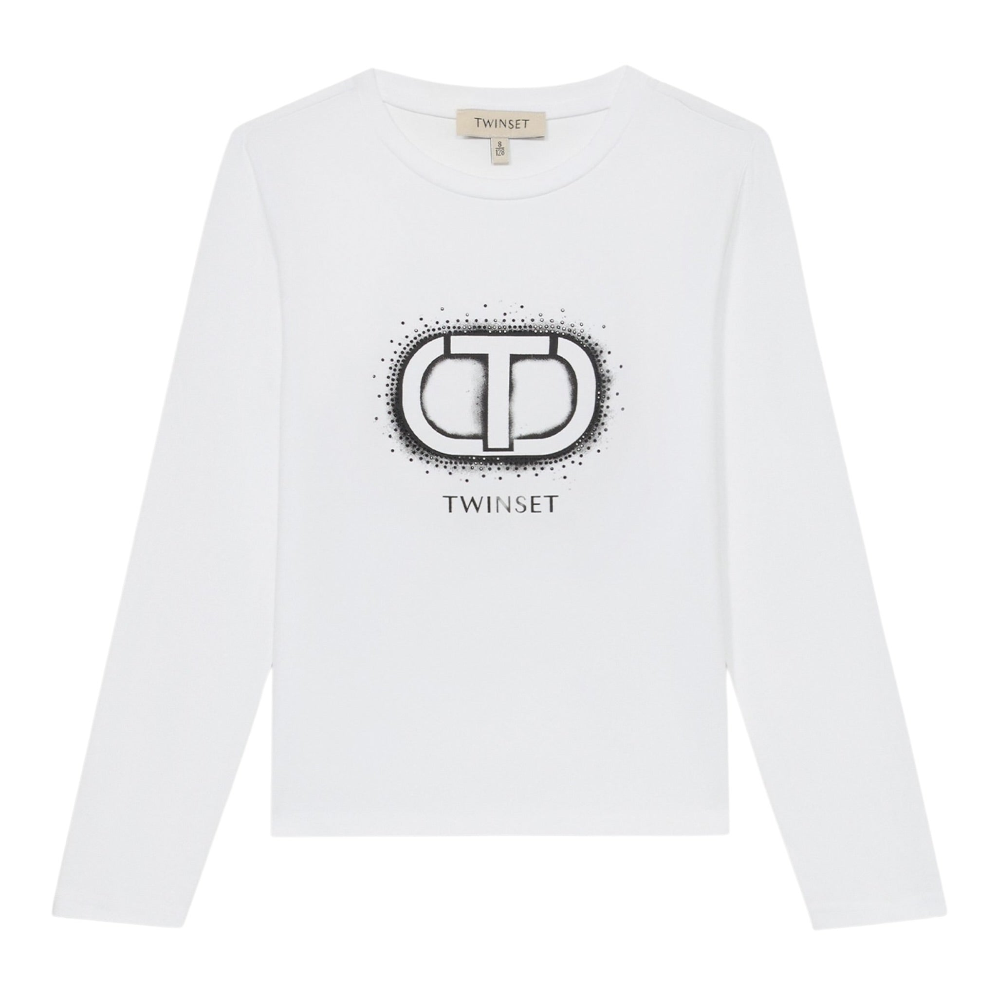 Twinset Shirt tinta unita con Stampa Bianco per Bambina GJ2320 BIANCO TWINSET 