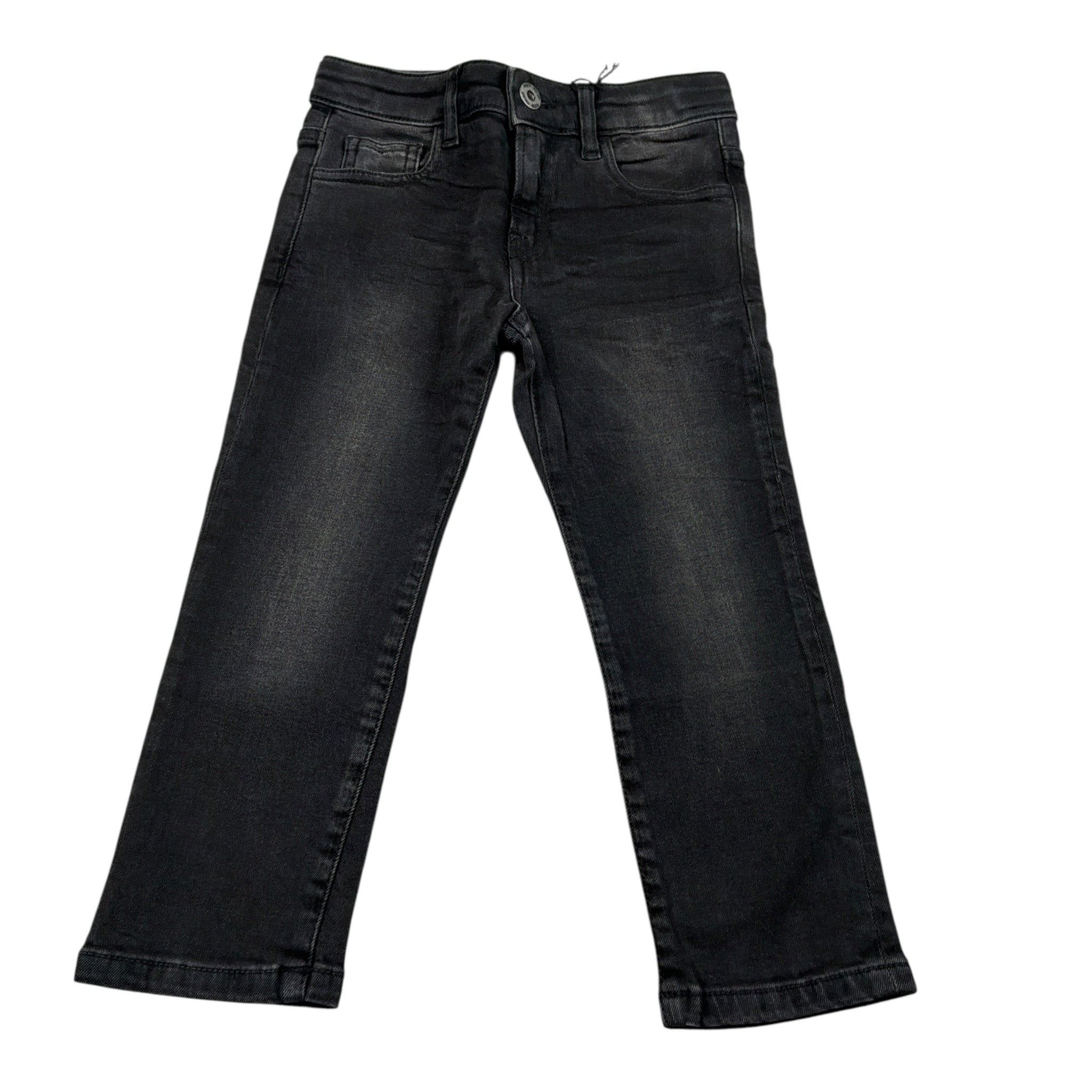 Twoplay Jeans tinta unita con Girovita Regolabile Nero per Bambino 007772 NERO TWOPLAY 