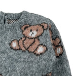 U+È Maglia Girocollo tinta unita con Orsi Grigio per Neonata UE1905 GRIGIO U+è 