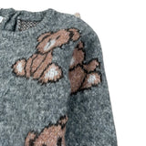 U+È Maglia Girocollo tinta unita con Orsi Grigio per Neonata UE1905X GRIGIO U+è 