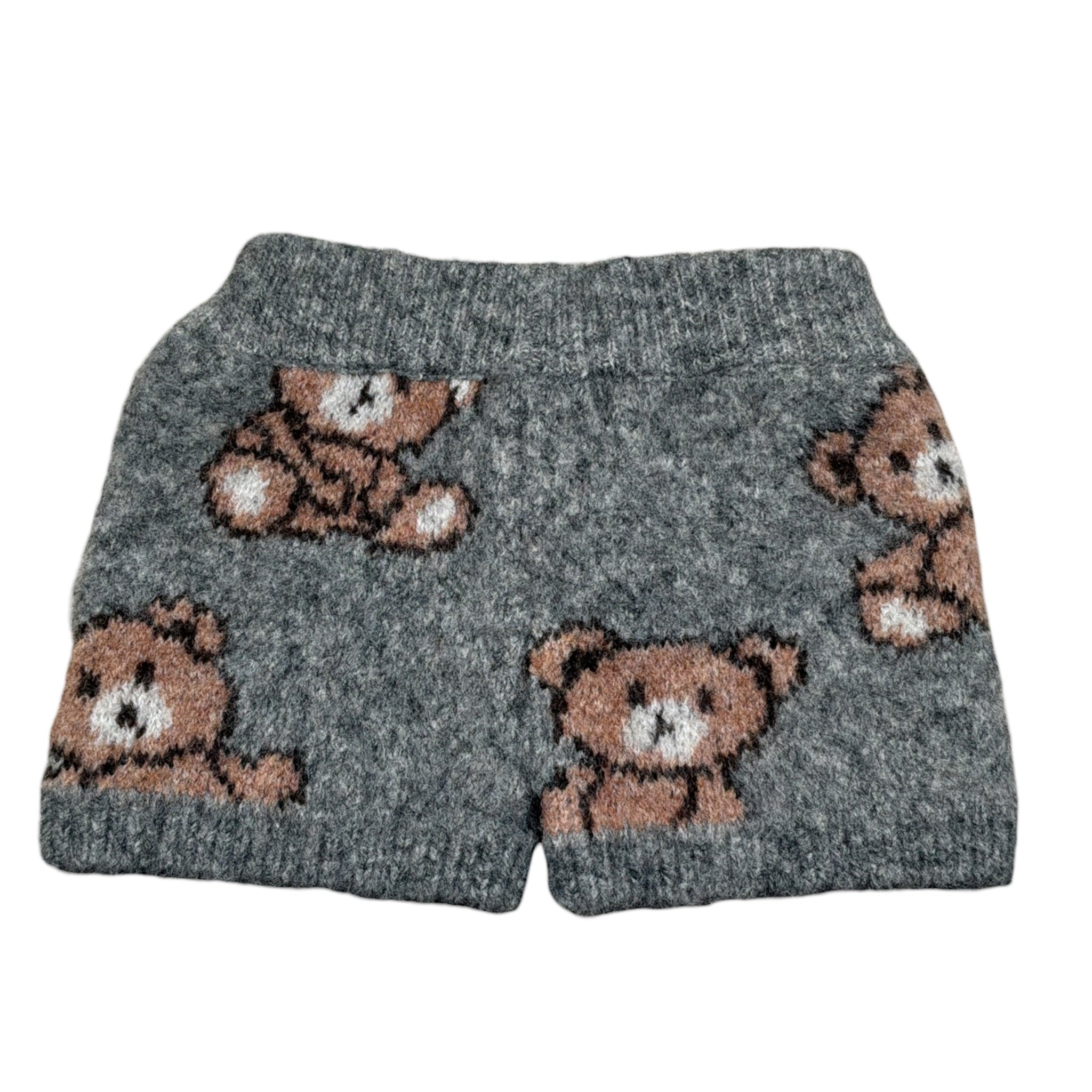 U+È Short tinta unita con Orsi Grigio per Bambina UE1907 GRIGIO U+è 