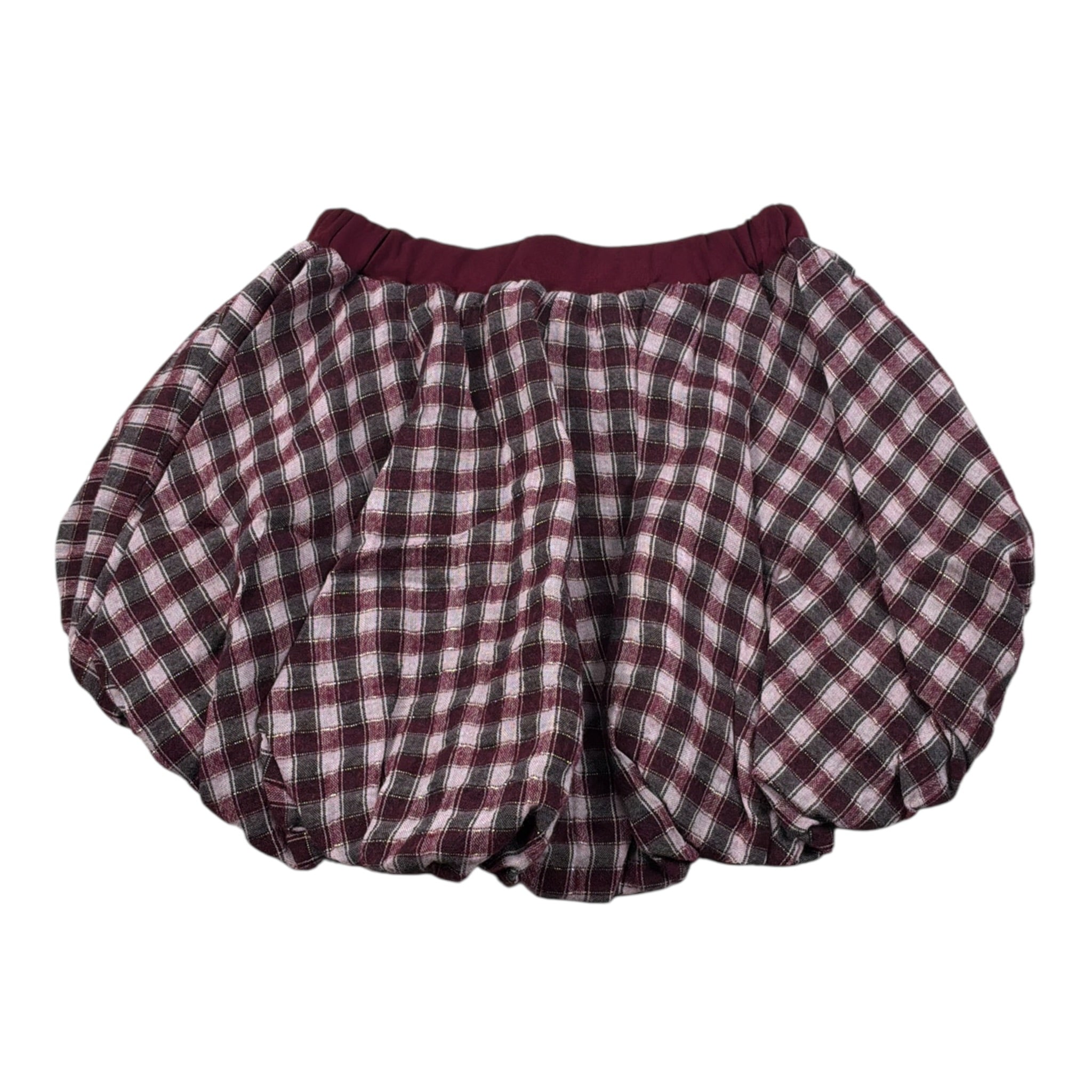 U+È Short Modello Palloncino Fantasia Quadri Bordeaux per Neonata UE1959 BORDEAUX U+è 