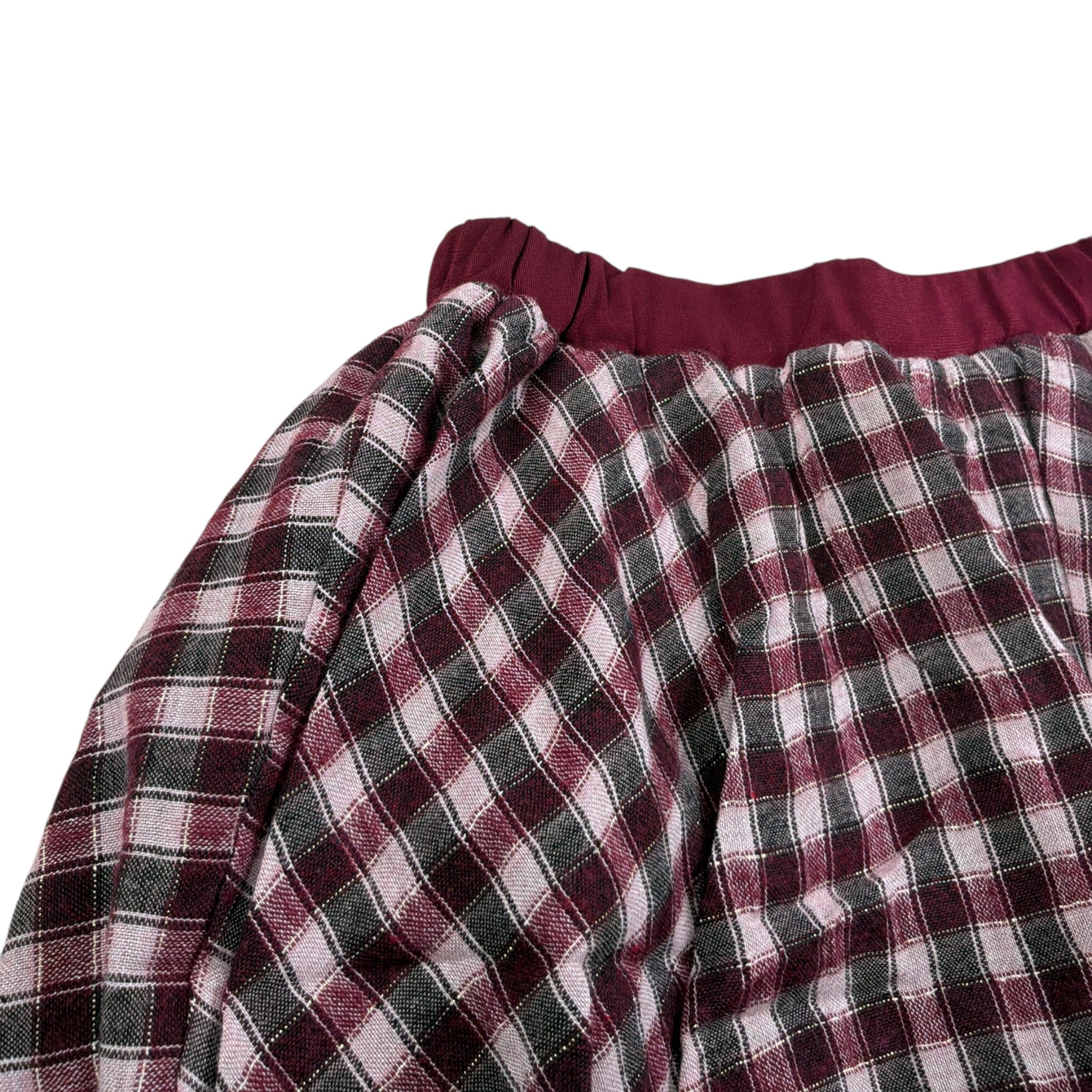 U+È Short Modello Palloncino Fantasia Quadri Bordeaux per Bambina UE1959J BORDEAUX U+è 