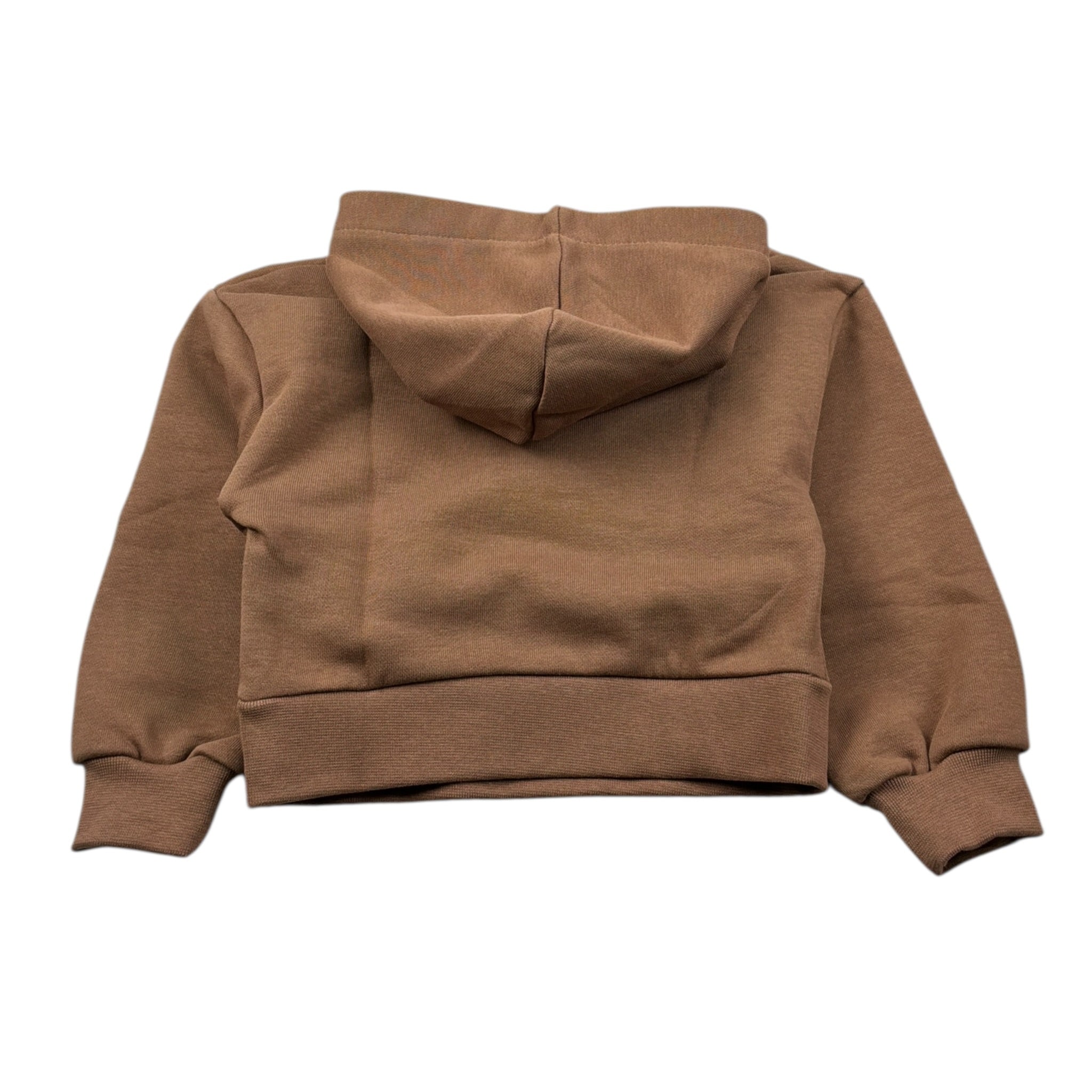 U+È Felpa Chiusa con Cappuccio tinta unita Marrone per Bambina UE1988 MARRONE U+è 