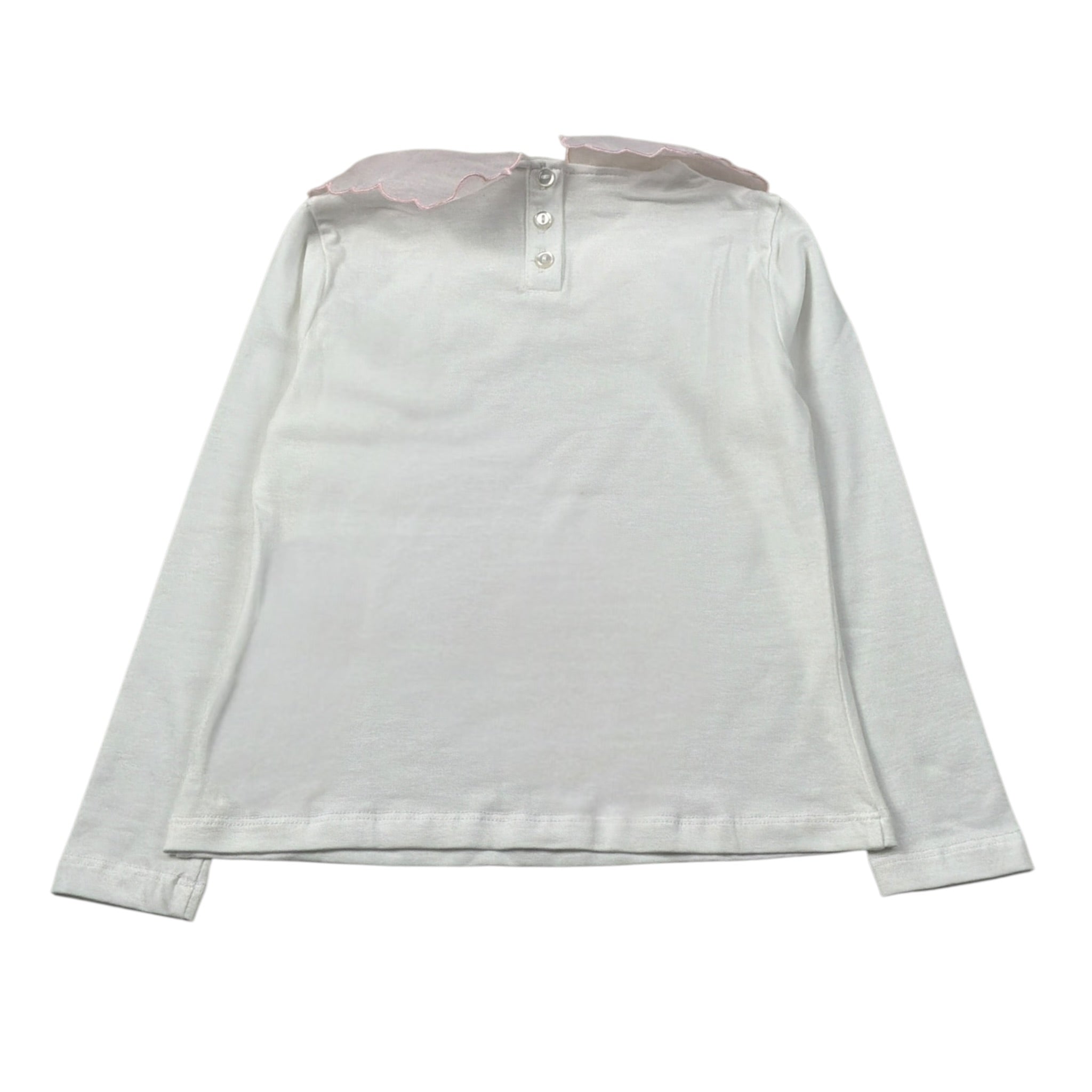 U+È Shirt tinta unita con Colletto In Contrasto Bianco per Neonata UE1999 BIANCO U+è 