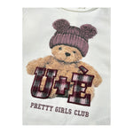 U+È Shirt Girocollo tinta unita con Stampa Panna per Bambina UE2011JX PANNA U+è 