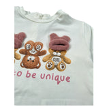 U+È Shirt tinta unita con Stampa Panna per Bambina UE2040JX PANNA U+è 