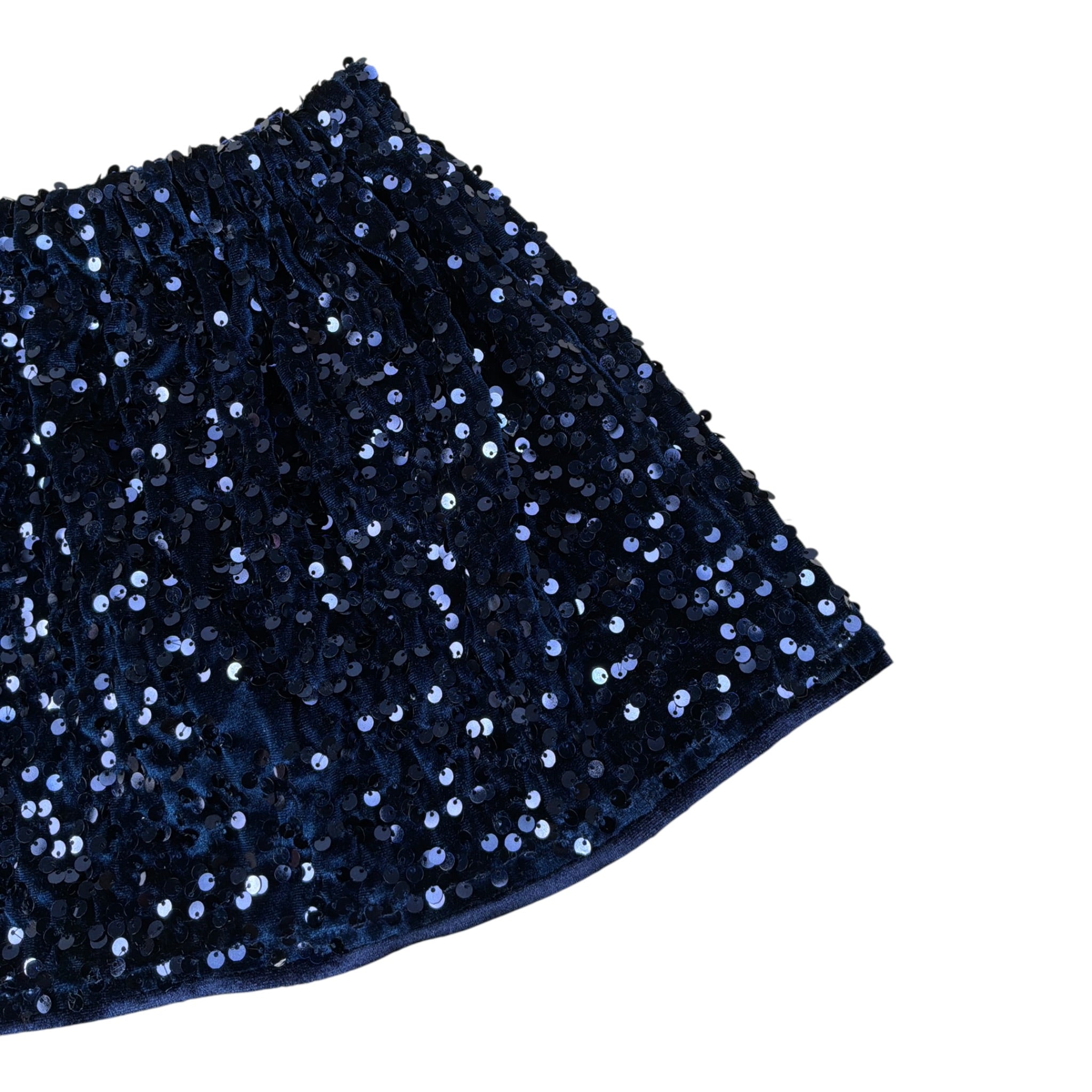 U+È Gonna tinta unita con Paillettes Blu per Bambina UE2082J BLU U+è 