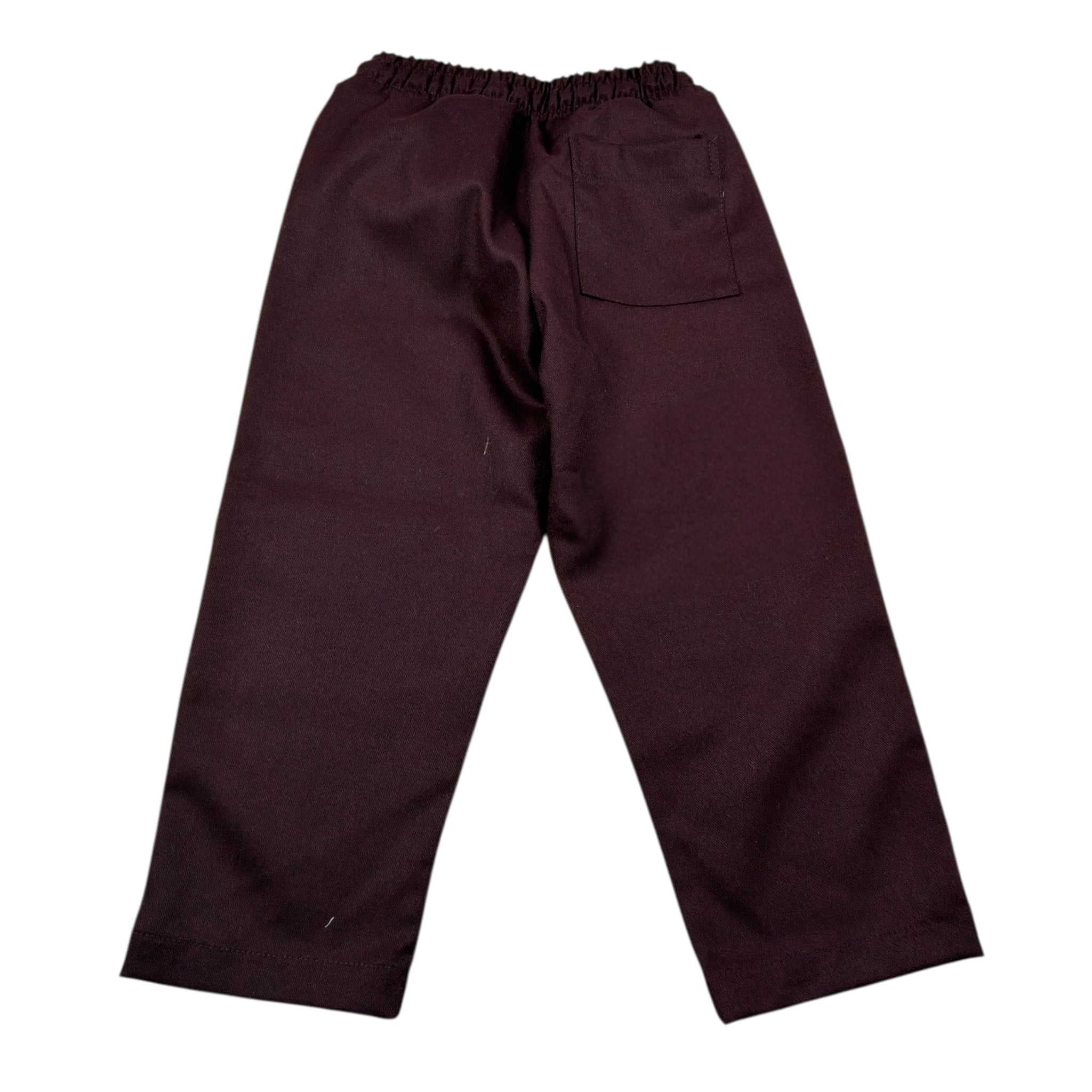 U+È Pantalone tinta unita con Elastico In Vita Bordeaux per Bambino UEM0698 BORDEAUX U+è 