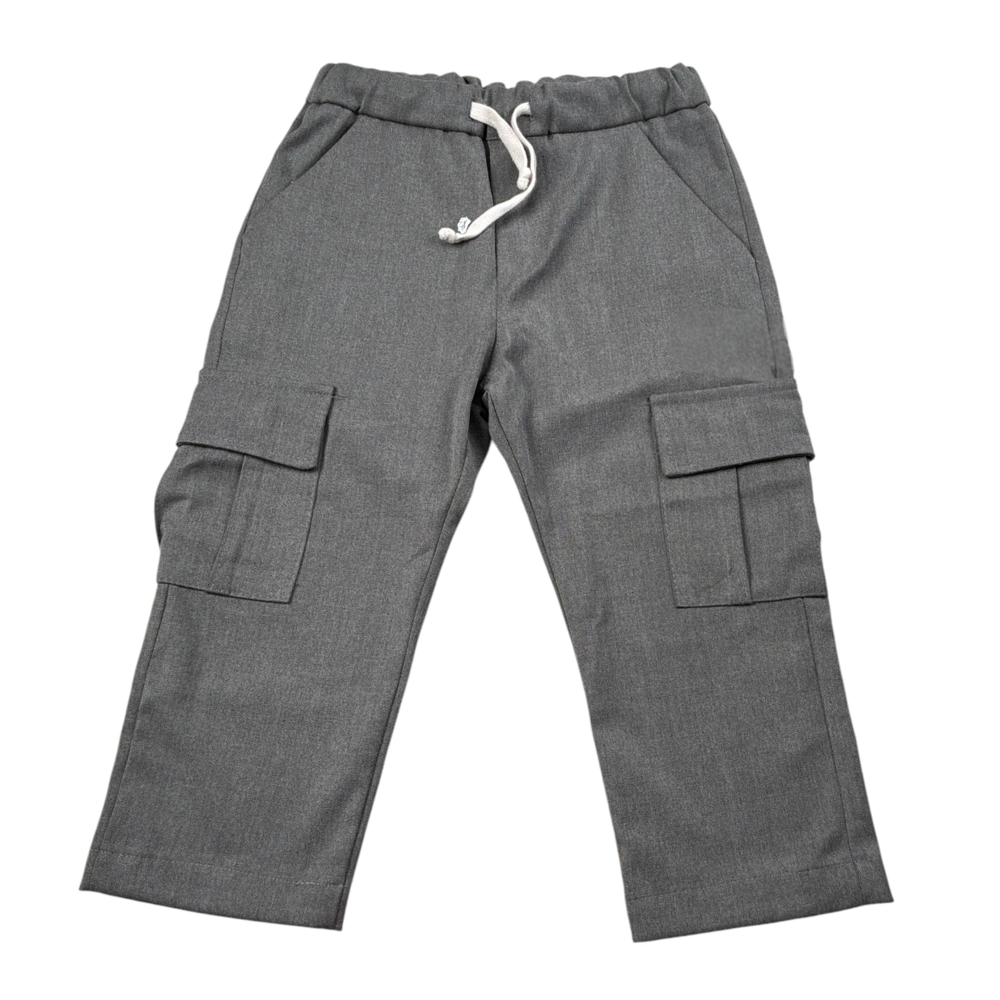 U+È Pantalone tinta unita con Elastico Grigio per Bambino UEM183 GRIGIO U+è 