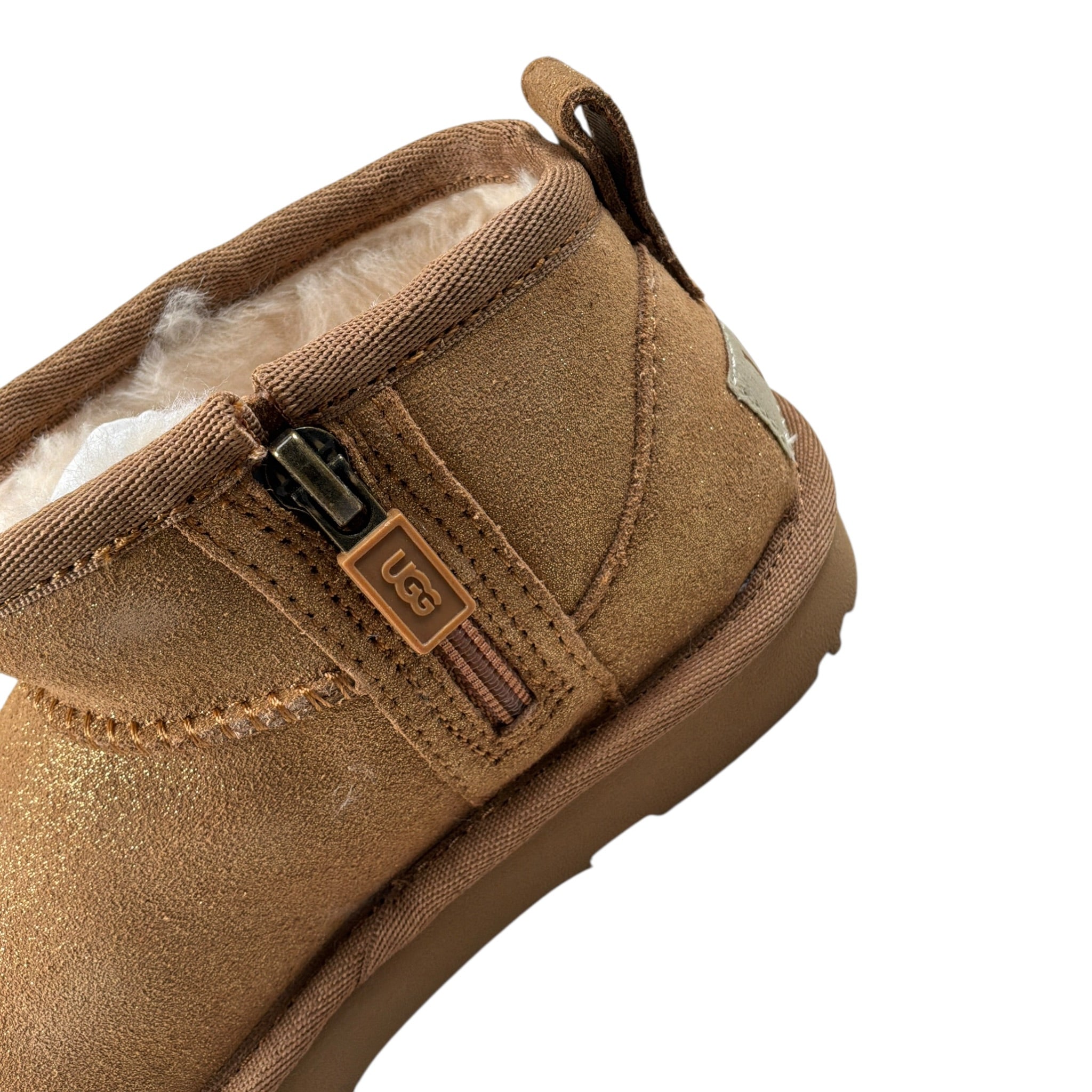 Ugg Stivale Modello Basso tinta unita con Zip Beige per Bambina 1171291T BEIGE UGG 