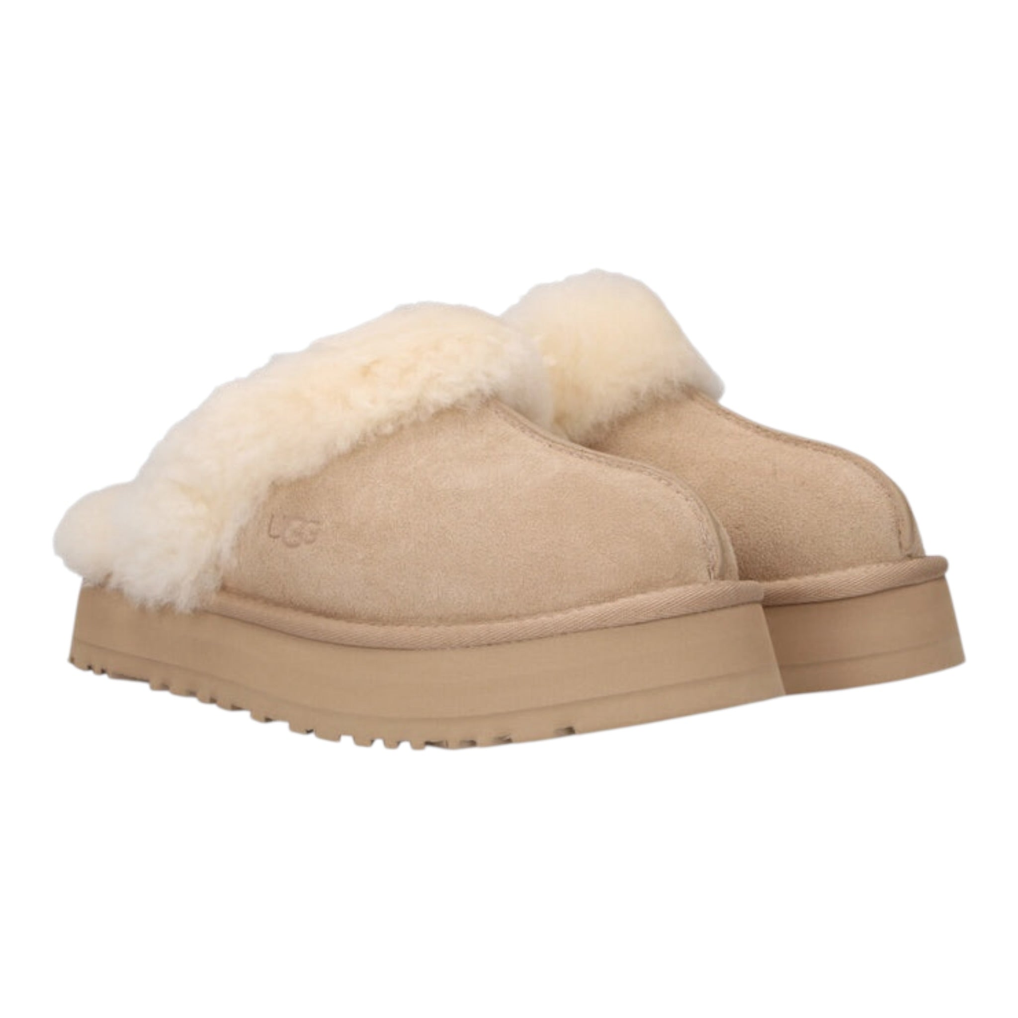 Ugg Ciabatte tinta unita con Pelliccia Beige per Bambina K1171199K BEIGE UGG 