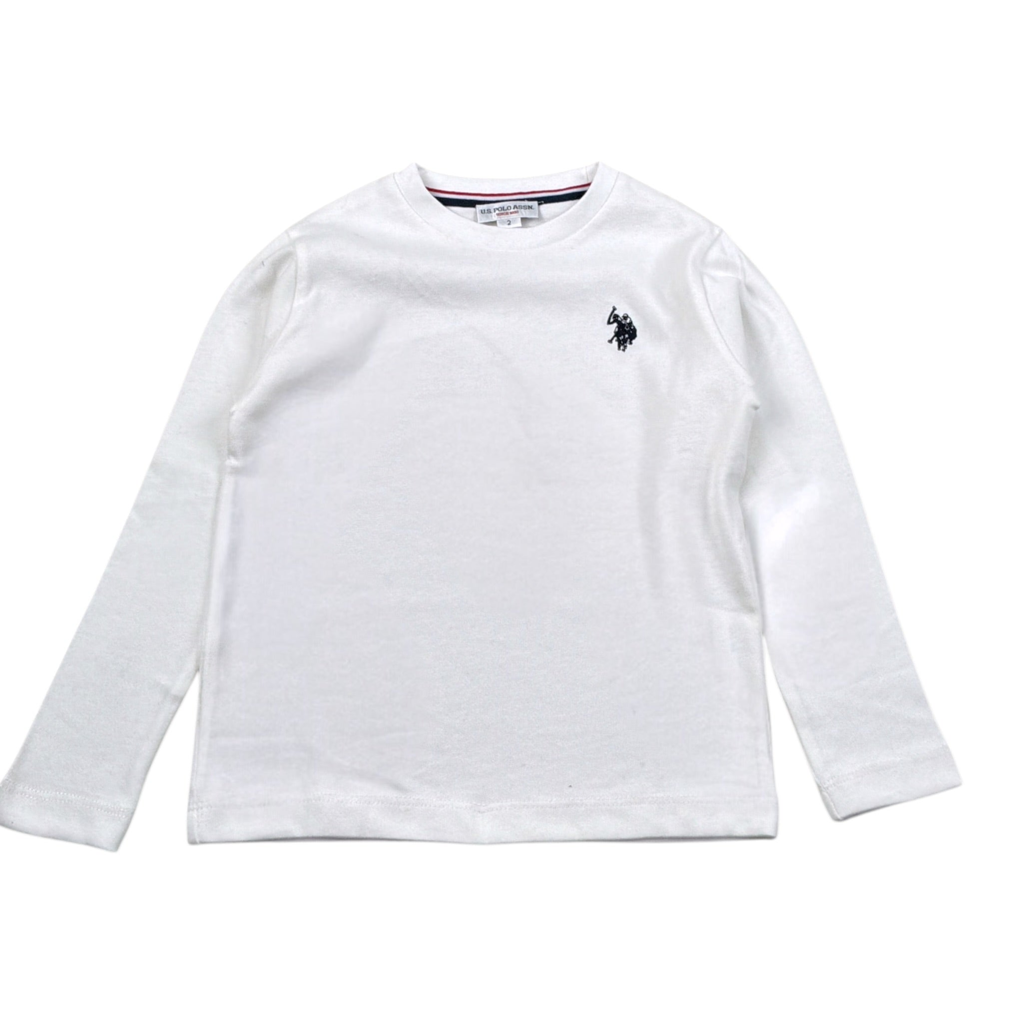 U.S. Pollo Assn Shirt tinta unita con Stampa Bianco per Neonato 000065 BIANCO U.S. POLO ASSN 