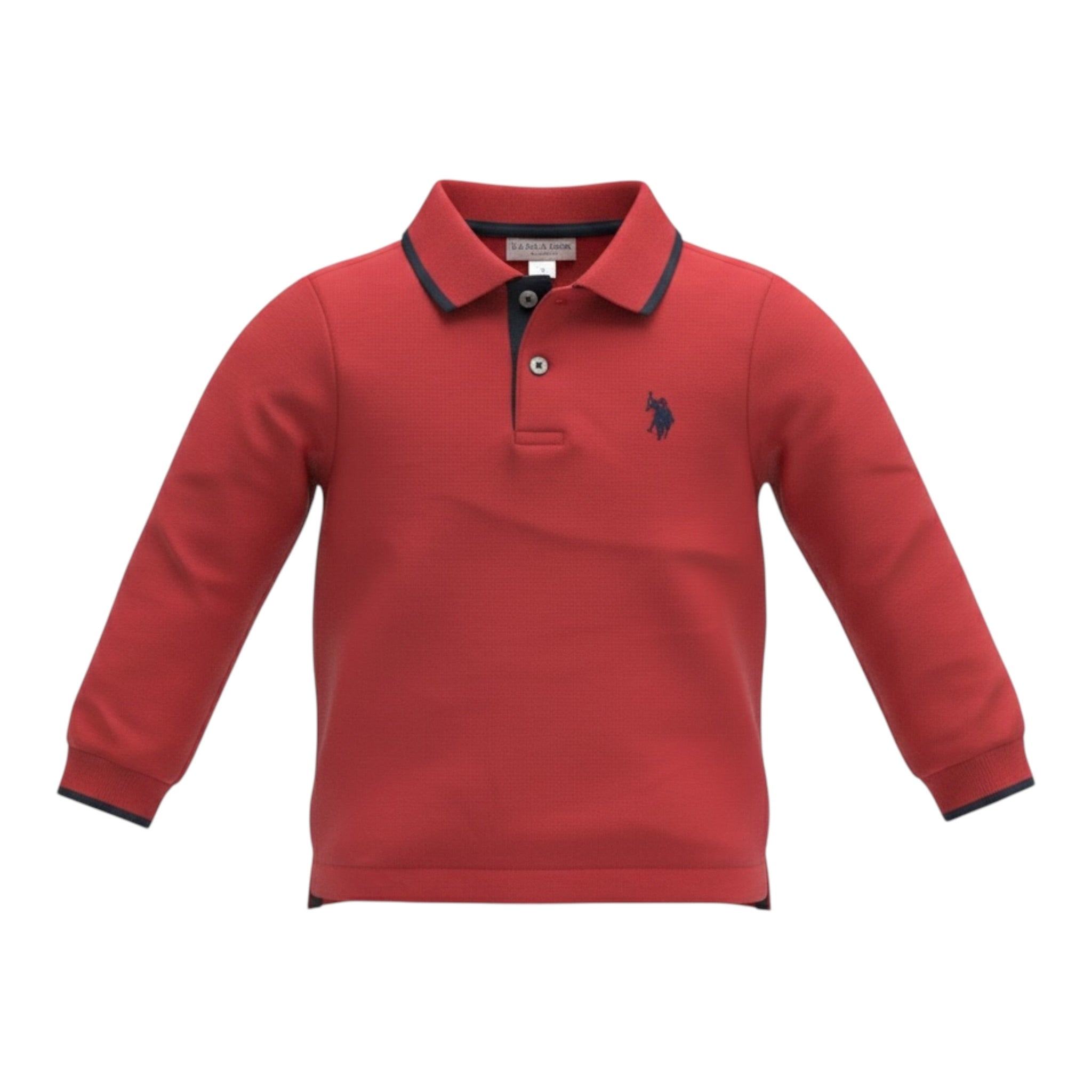 U.S. Pollo Assn Polo tinta unita con Logo Rosso per Neonato 000066N ROSSO U.S. POLO ASSN 