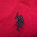 U.S. Pollo Assn Polo tinta unita con Logo Rosso per Bambino 000066 ROSSO U.S. POLO ASSN 