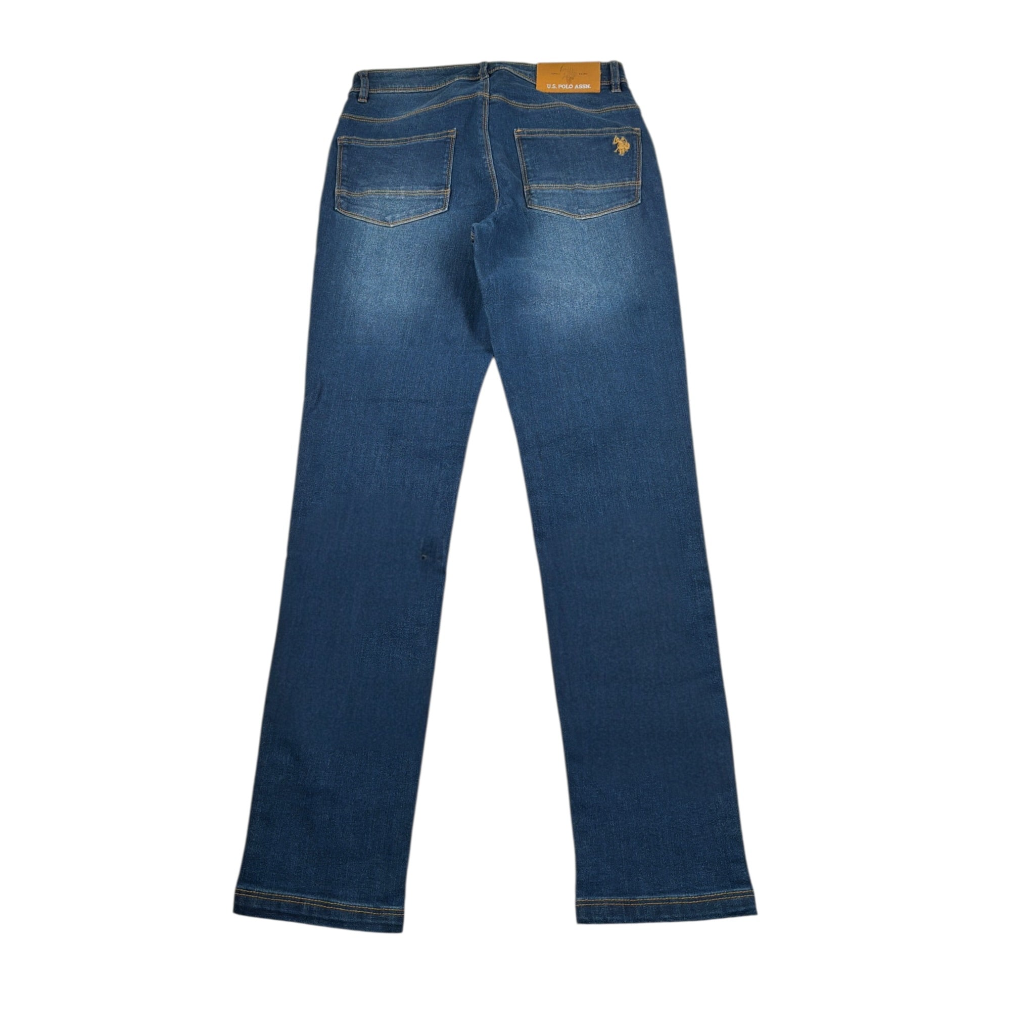 U.S. Pollo Assn Jeans tinta unita con Logo Blu per Bambino 000288 BLU U.S. POLO ASSN 