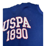 U.S. Pollo Assn Felpa tinta unita Smanicata con Cappuccio Blu per Bambino US41532 BLU U.S. POLO ASSN 