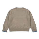 U.S. Polo Assn Maglia Girocollo tinta unita Fango per Bambino LANA FANGO U.S. POLO ASSN 