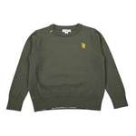 U.S. Polo Assn Maglia Girocollo tinta unita con Logo Verde per Neonato US425733 VERDE U.S. POLO ASSN 