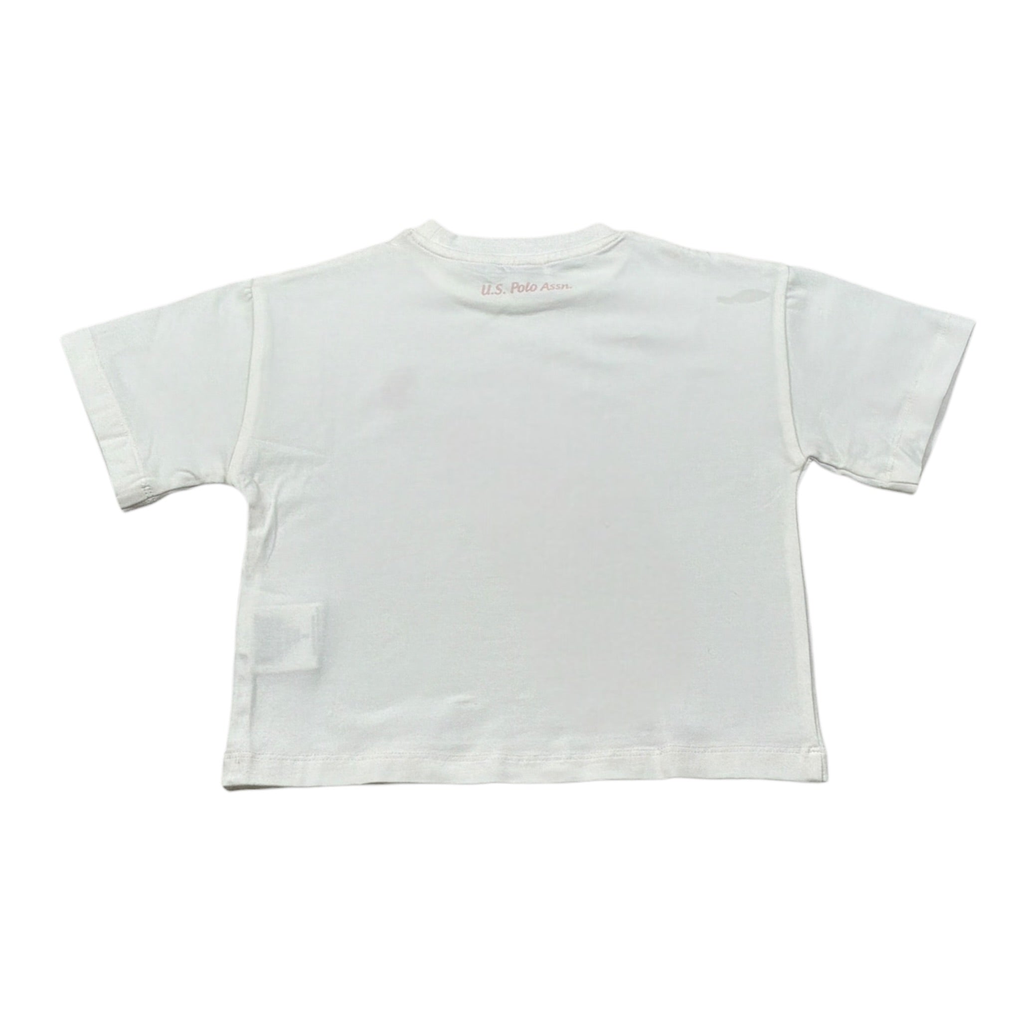 U.S. Polo Assn T-Shirt Girocollo tinta unita con Logo Bianco per Neonata US42610N BIANCO U.S. POLO ASSN 