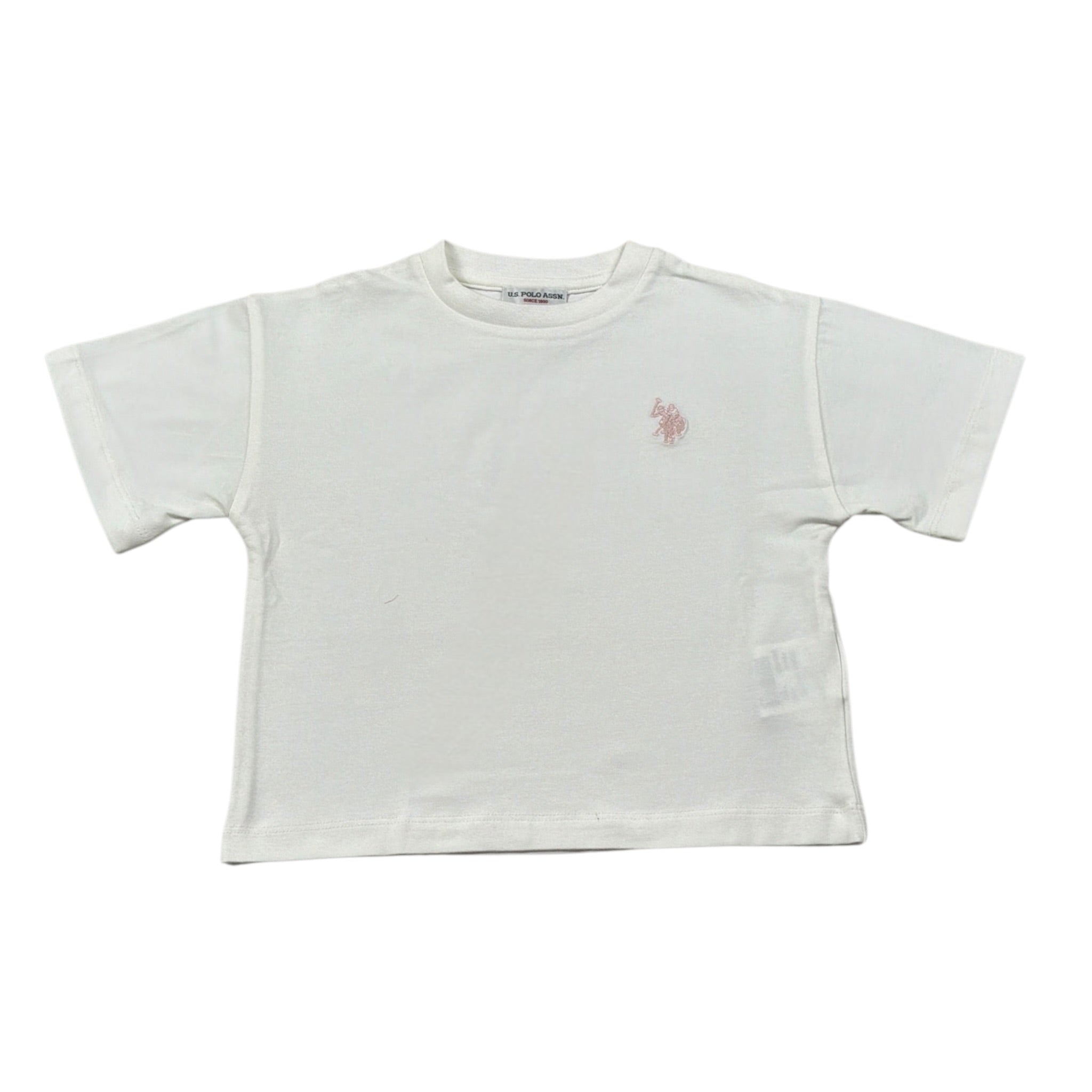 U.S. Polo Assn T-Shirt Girocollo tinta unita con Logo Bianco per Neonata US42610N BIANCO U.S. POLO ASSN 