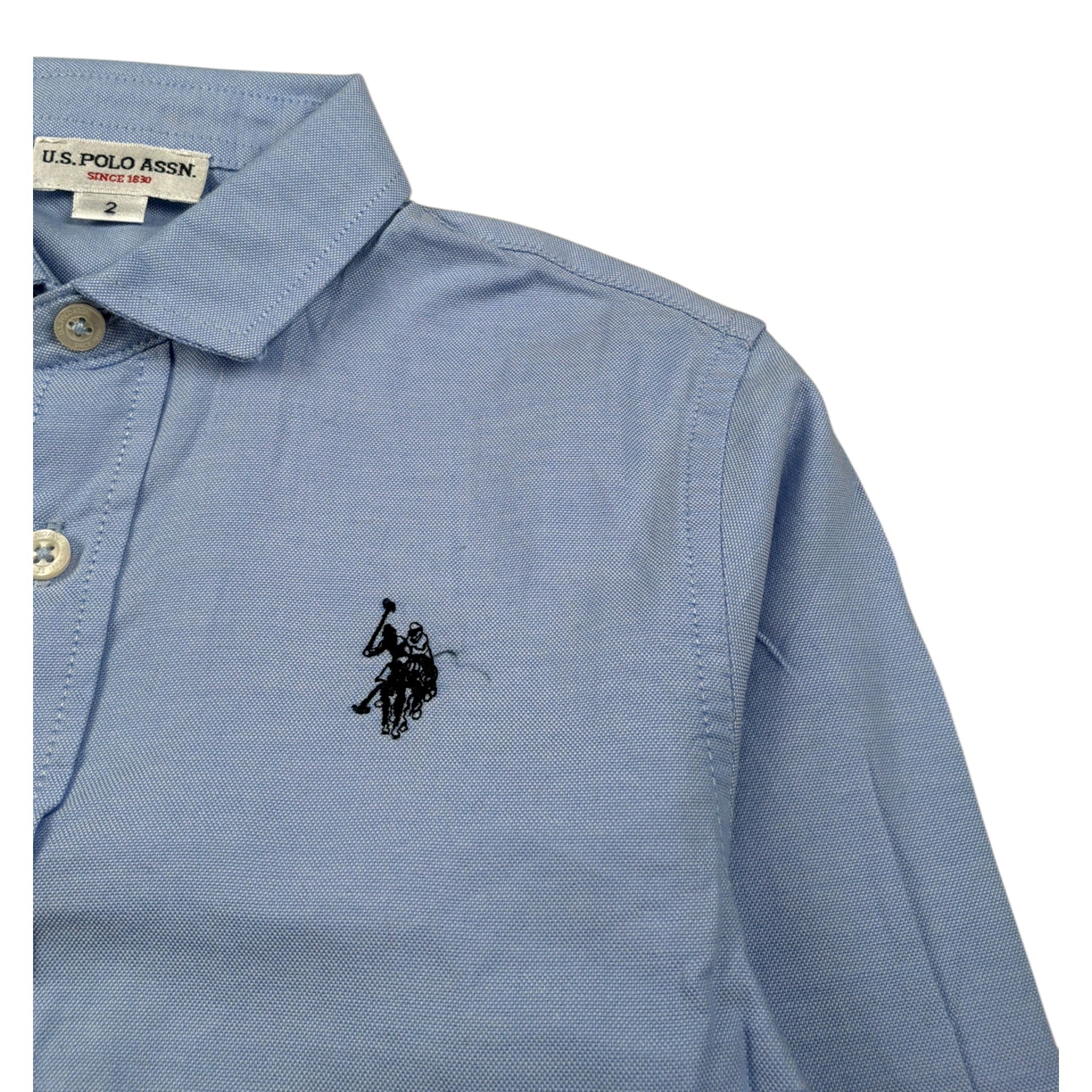 U.S. Polo Assn Camicia Manica Lunga tinta unita Azzurro per Neonato USU42504 AZZURRO U.S. POLO ASSN 