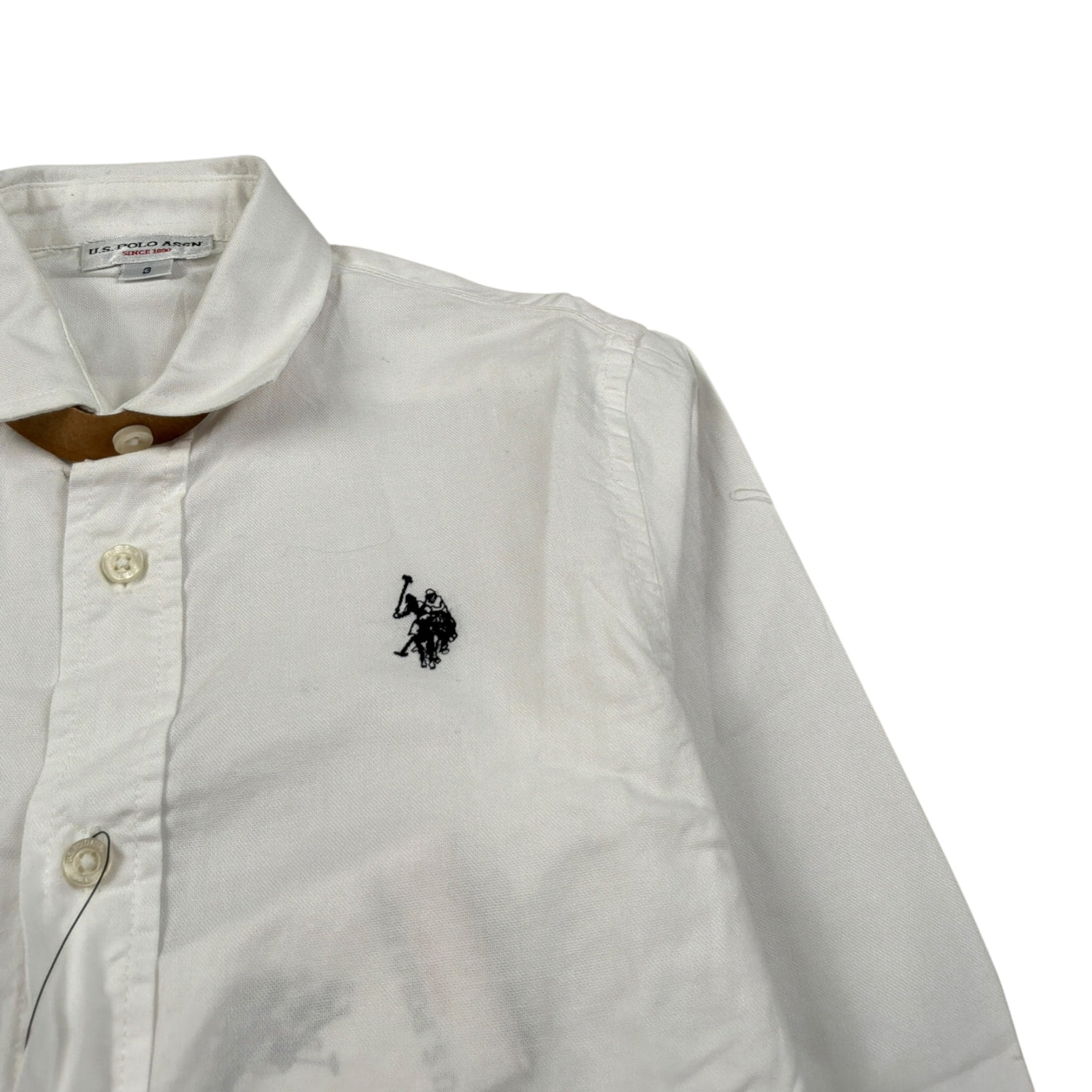 U.S. Polo Assn Camicia Manica Lunga tinta unita Bianco per Neonato USU42504 BIANCO U.S. POLO ASSN 