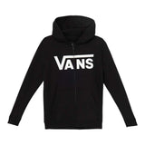 Vans Felpa tinta unita con Logo E Zip Nero per Bambino VN000JYBBLK1 NERO VANS 
