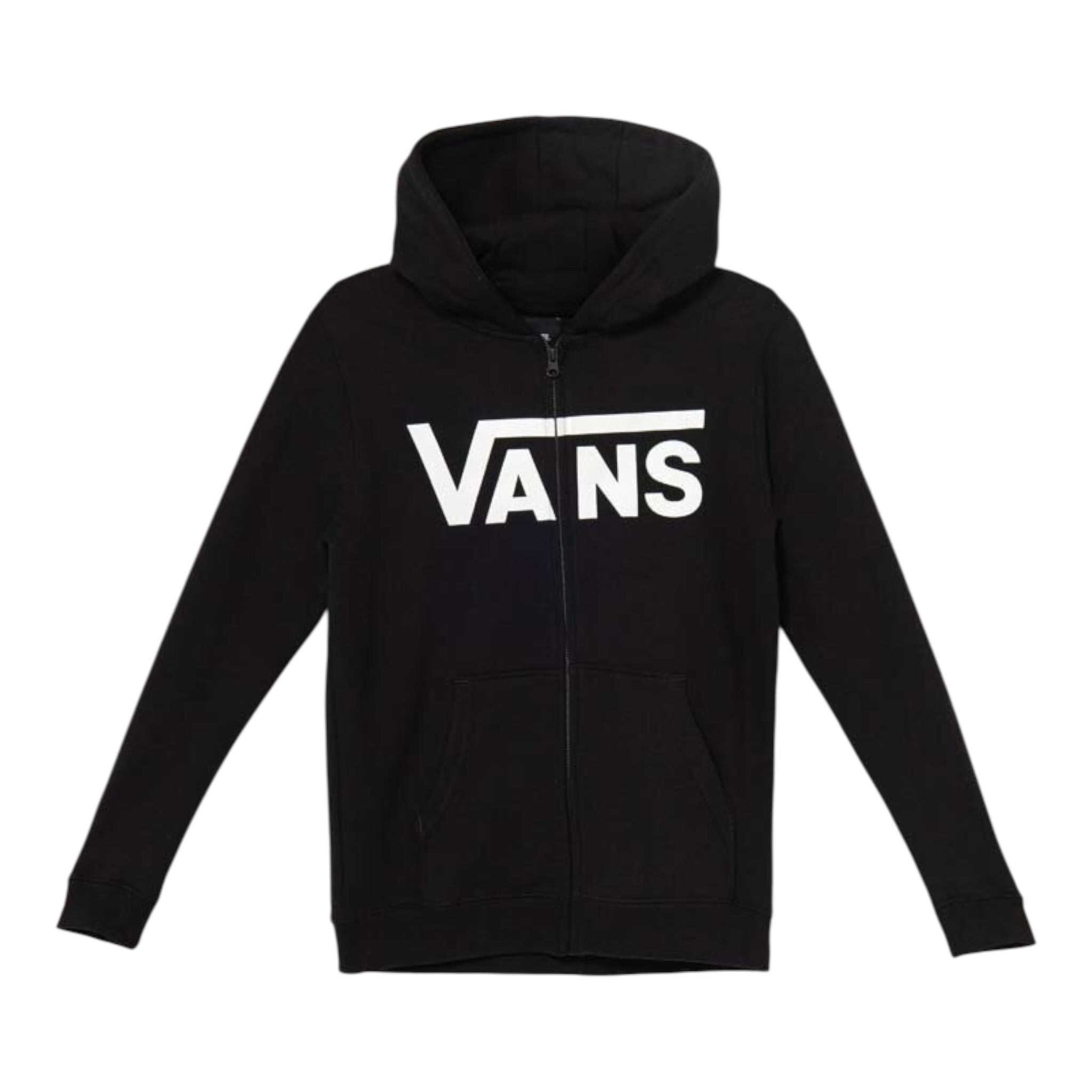 Vans Felpa tinta unita con Logo E Zip Nero per Bambino VN000JYBBLK1 NERO VANS 