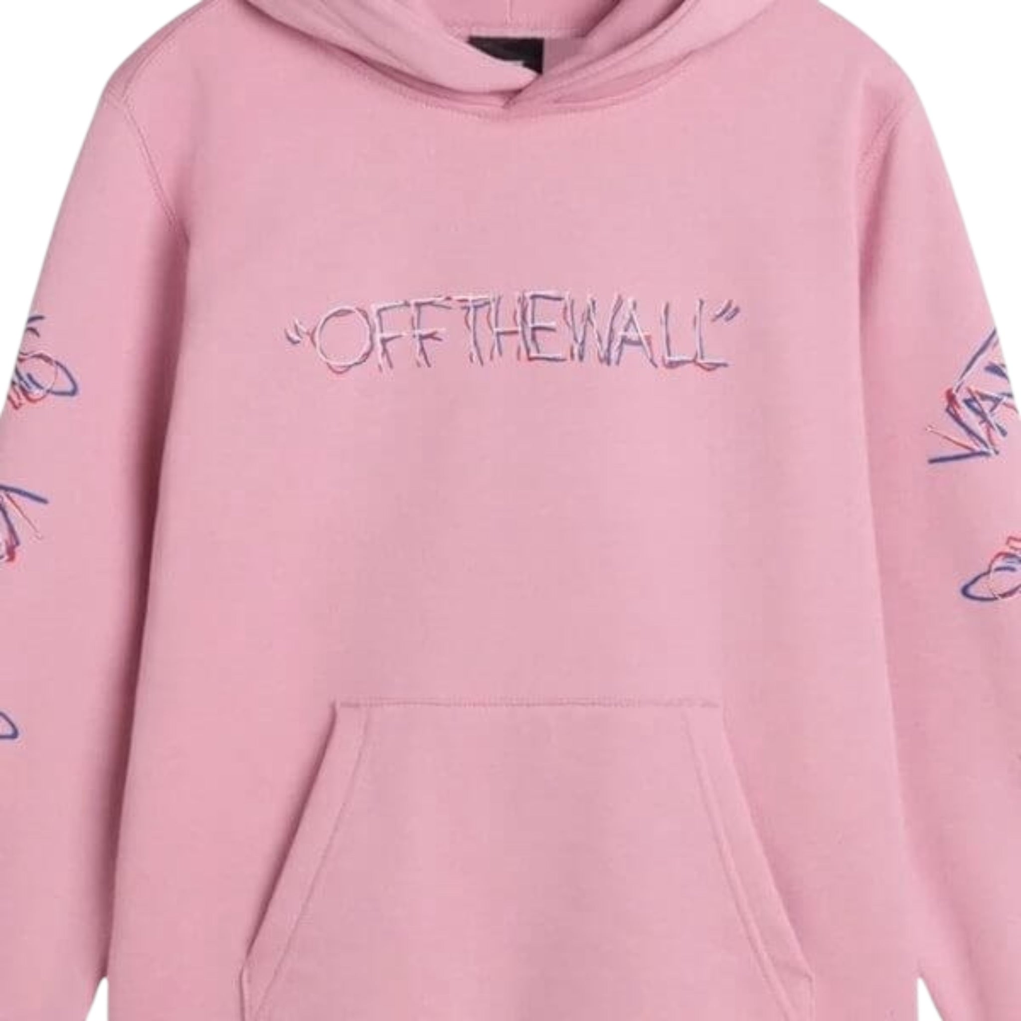 Vans Felpa Chiusa con Cappuccio tinta unita Rosa per Bambina VN000PXBEN7 ROSA VANS 