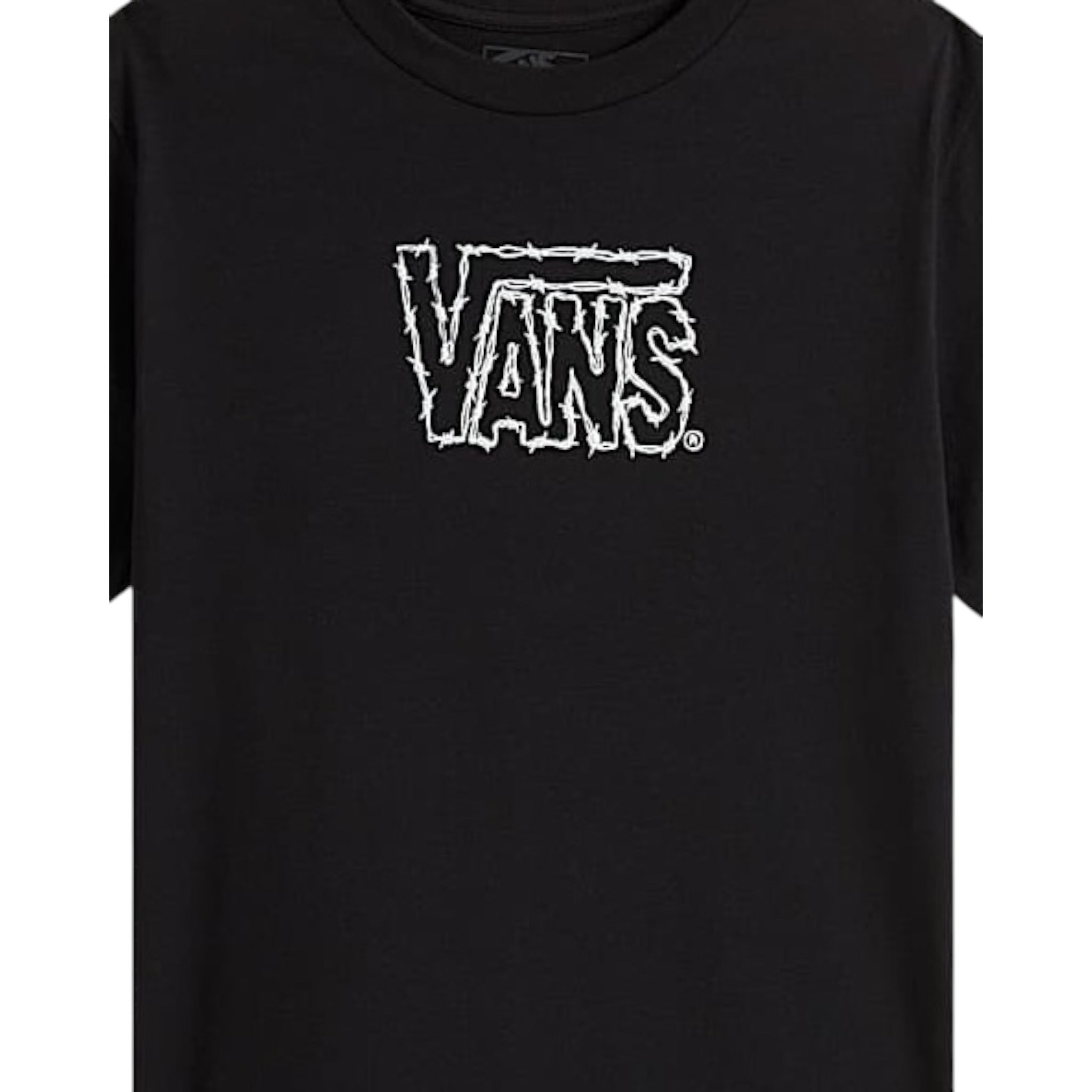 Vans T-Shirt tinta unita con Stampa Nero per Bambino VN000PXTBLK NERO VANS 