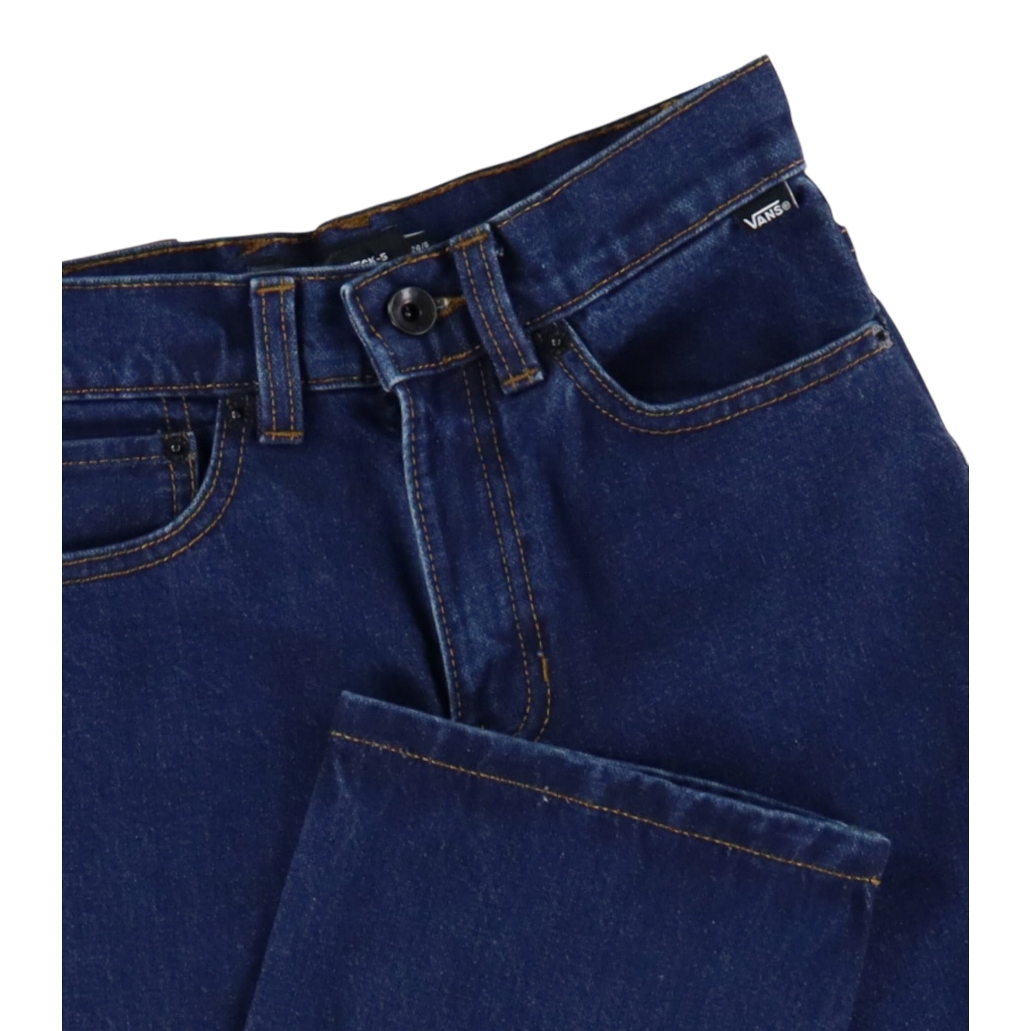 Vans Jeans tinta unita con 5 Tasche Blu per Bambino VN000Q09GC61 BLU VANS 
