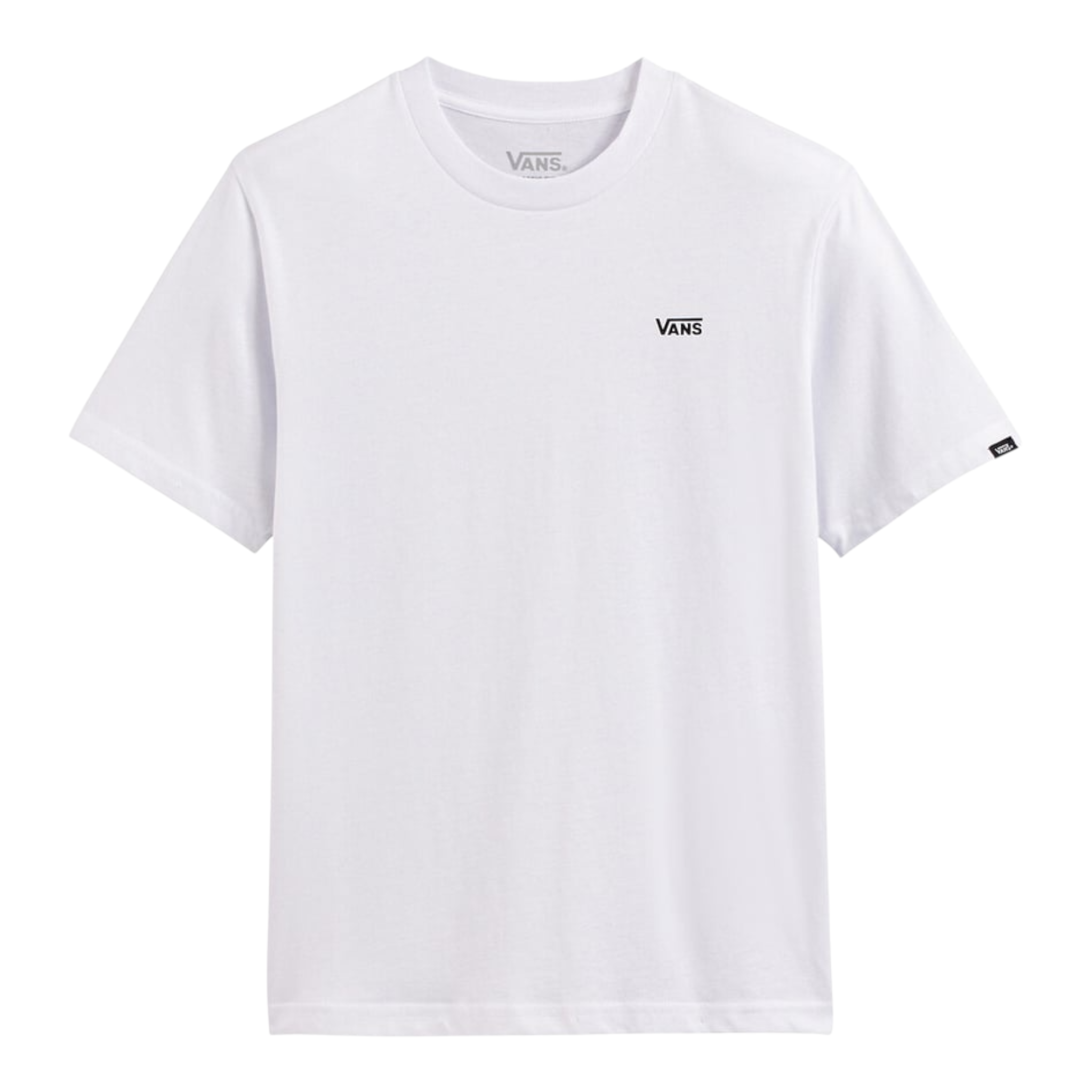Vans T-Shirt tinta unita Girocollo con Logo Bianco per Bambino VN0A4MQ3WHTX BIANCO VANS 