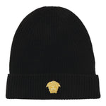 Versace Cappello tinta unita con Logo Nero per Bambino 1001653 NERO VERSACE 