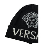Versace Cappello tinta unita con Logo Nero per Bambina 1002119 NERO VERSACE 