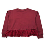 Vicolo Felpa Chiusa Girocollo tinta unita con Logo Bordeaux per Bambina 3141FY00332 BORDEAUX VICOLO 