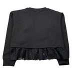 Vicolo Felpa Chiusa Girocollo tinta unita con Logo Nero per Neonata 3141FY00332N NERO VICOLO 