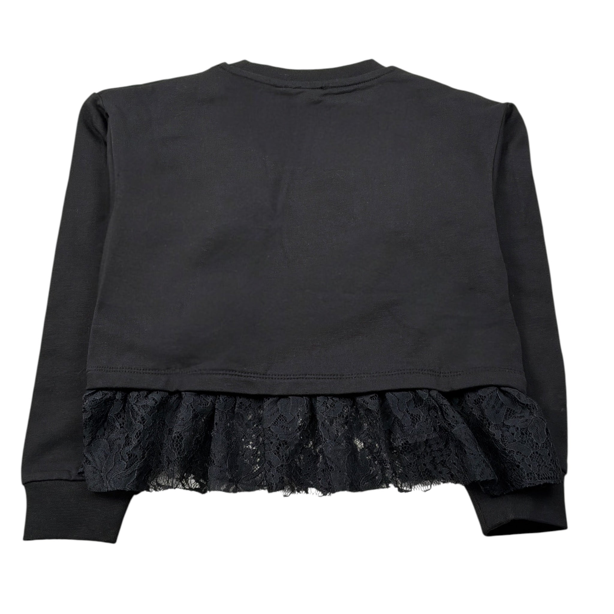 Vicolo Felpa Chiusa Girocollo tinta unita con Logo Nero per Neonata 3141FY00332N NERO VICOLO 
