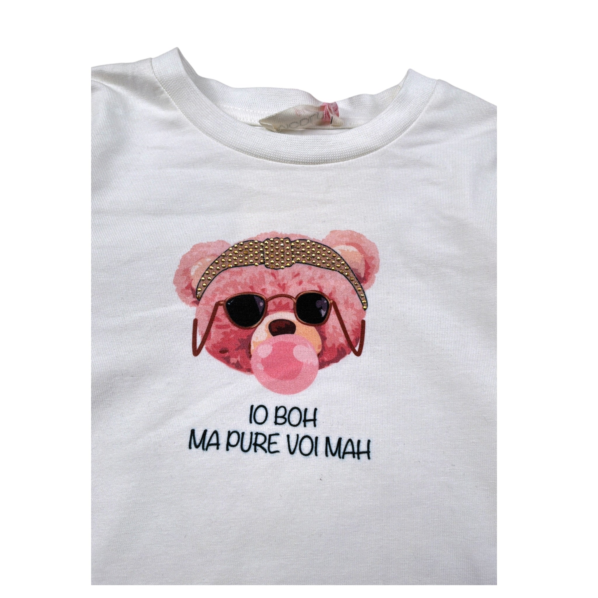 Vicolo Shirt Girocollo tinta unita con Stampa Panna per Neonata 3141M00242N PANNA VICOLO 