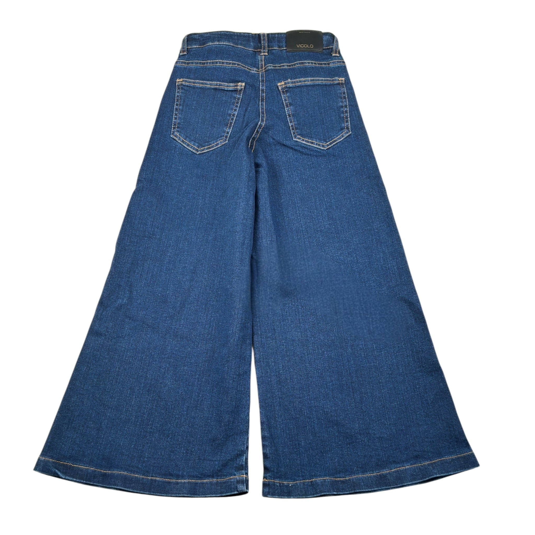 Vicolo Jeans Modello Palazzo tinta unita Blu per Bambina 3141PD1207 BLU VICOLO 
