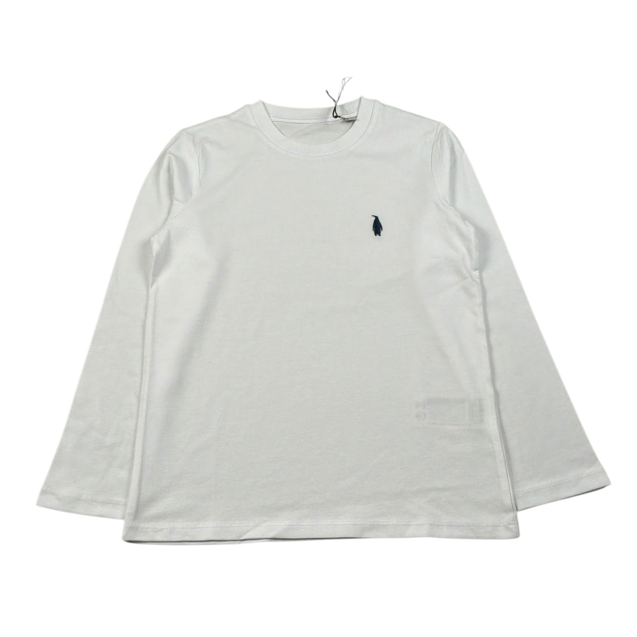 Walt Bay Shirt Girocollo tinta unita con Logo Bianco per Bambino SHTWBB BIANCO WALT BAY 