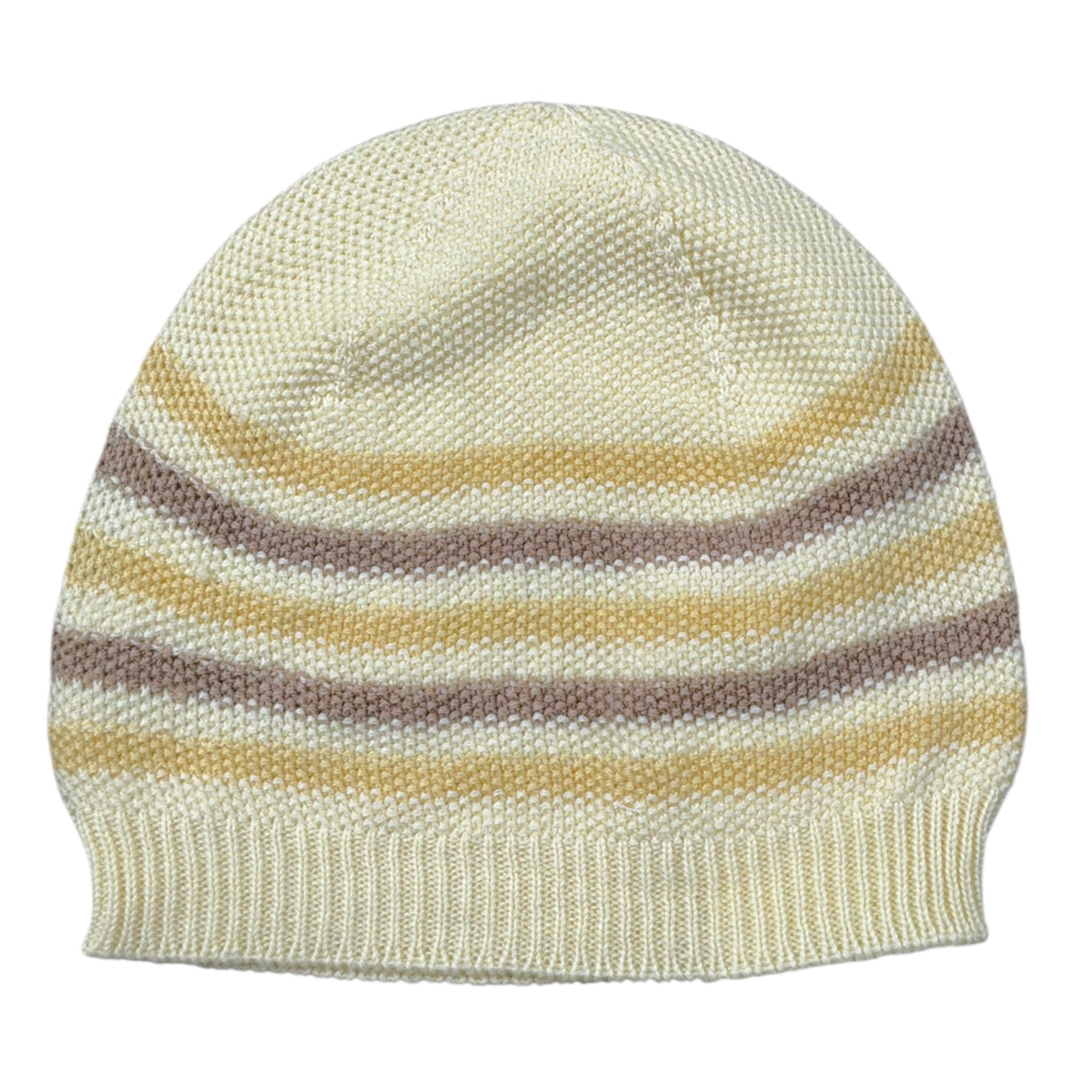 Wedoble Cappello Bicolore con Fantasia A Righe Giallo per Neonato V2507307A GIALLO WEDOBLE 