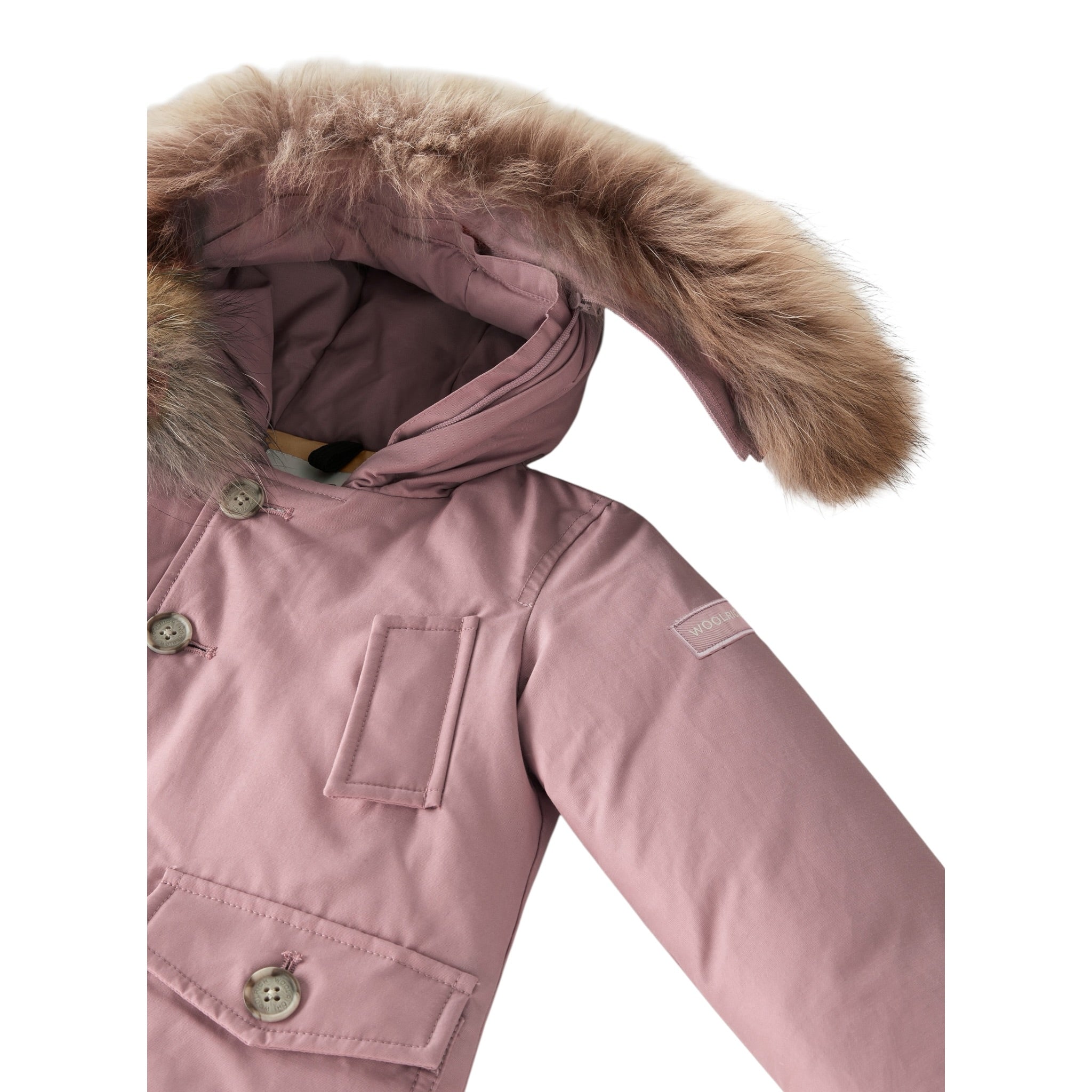 Woolrich Giubbino tinta unita con Bottoni Rosa per Neonata CFWKOU0469MRUT0641 ROSA WOOLRICH 