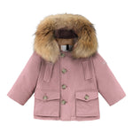Woolrich Giubbino tinta unita con Bottoni Rosa per Neonata CFWKOU0469MRUT0641 ROSA WOOLRICH 