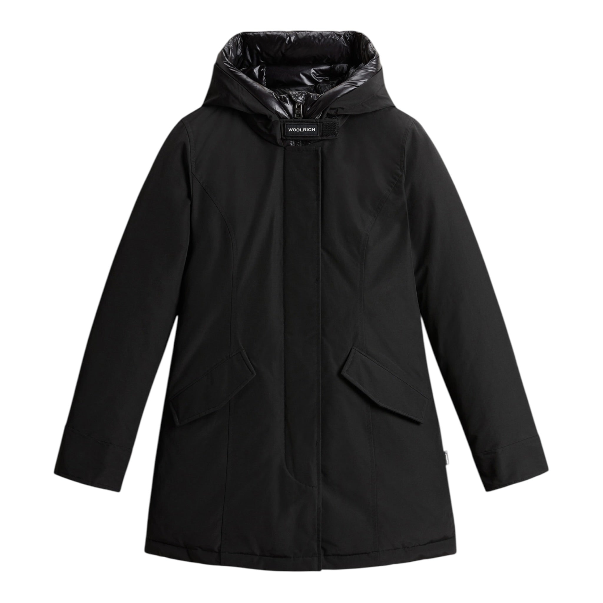 Woolrich Giubbino tinta unita con Bottoni Nero per Bambino KOU0223 NERO WOOLRICH 
