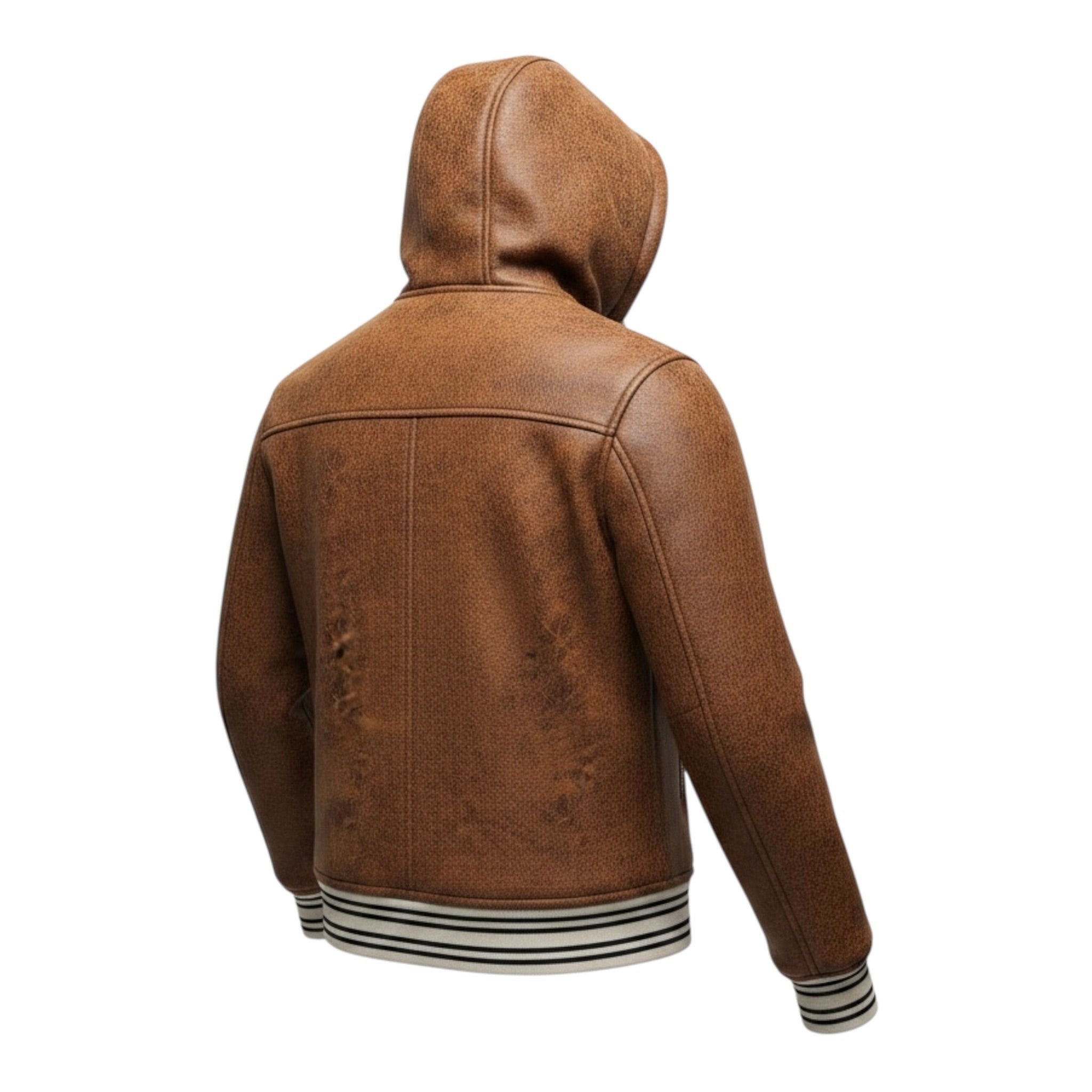 Yes London Giubbino tinta unita con Zip E Cappuccio Ecopelle Marrone per Bambino JR0051X MARRONE YES LONDON 