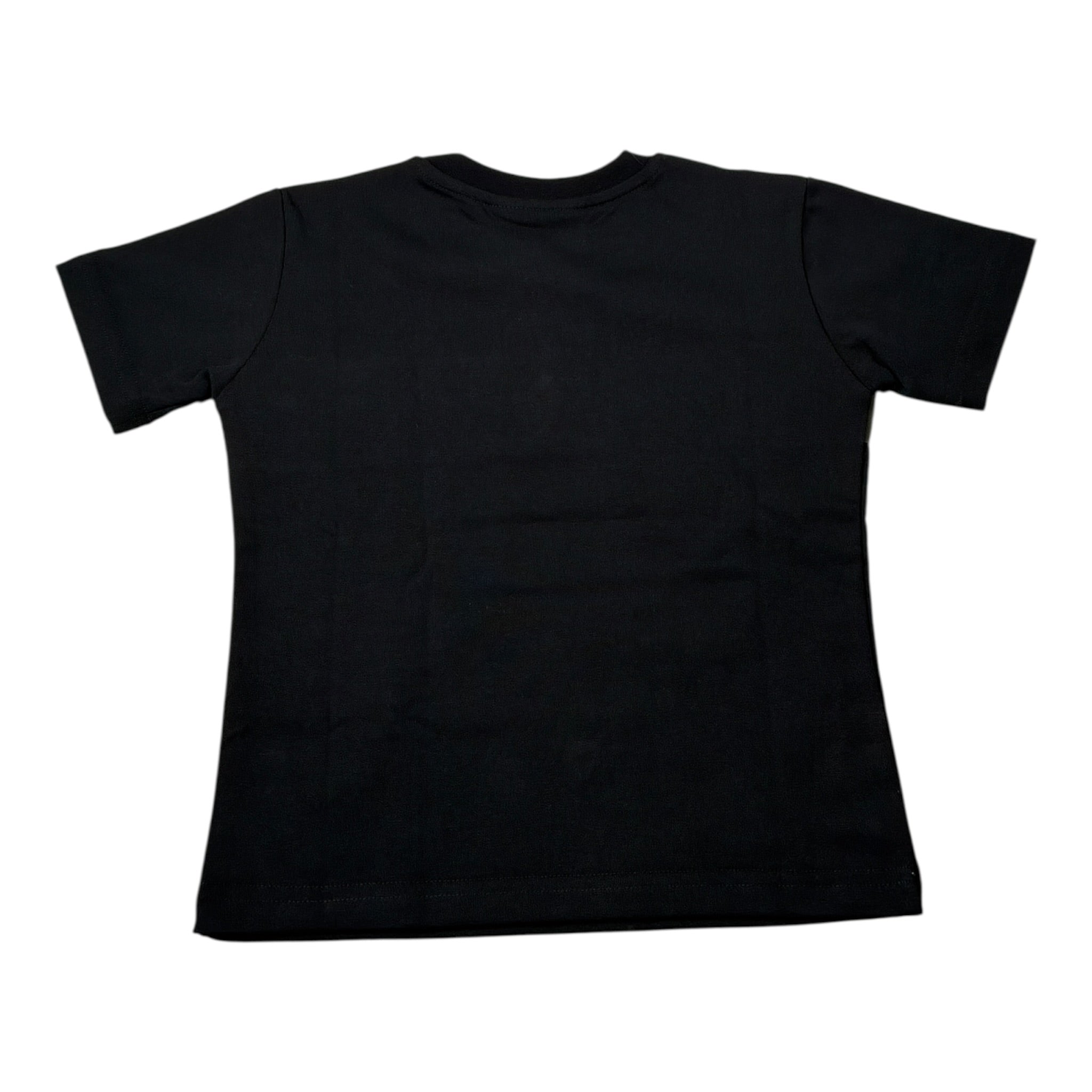 Yes London T-Shirt tinta unita con Stampa Nero per Bambino JR2151 NERO YES LONDON 