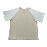 Yes London T-Shirt Girocollo tinta unita con Stampa Beige per Bambino JR2155 BEIGE YES LONDON 