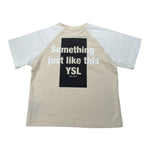 Yes London T-Shirt Girocollo tinta unita con Stampa Beige per Bambino JR2155 BEIGE YES LONDON 