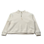 Yes London Felpa tinta unita con Mezza Zip E Colletto Panna per Bambino JR5112 PANNA YES LONDON 